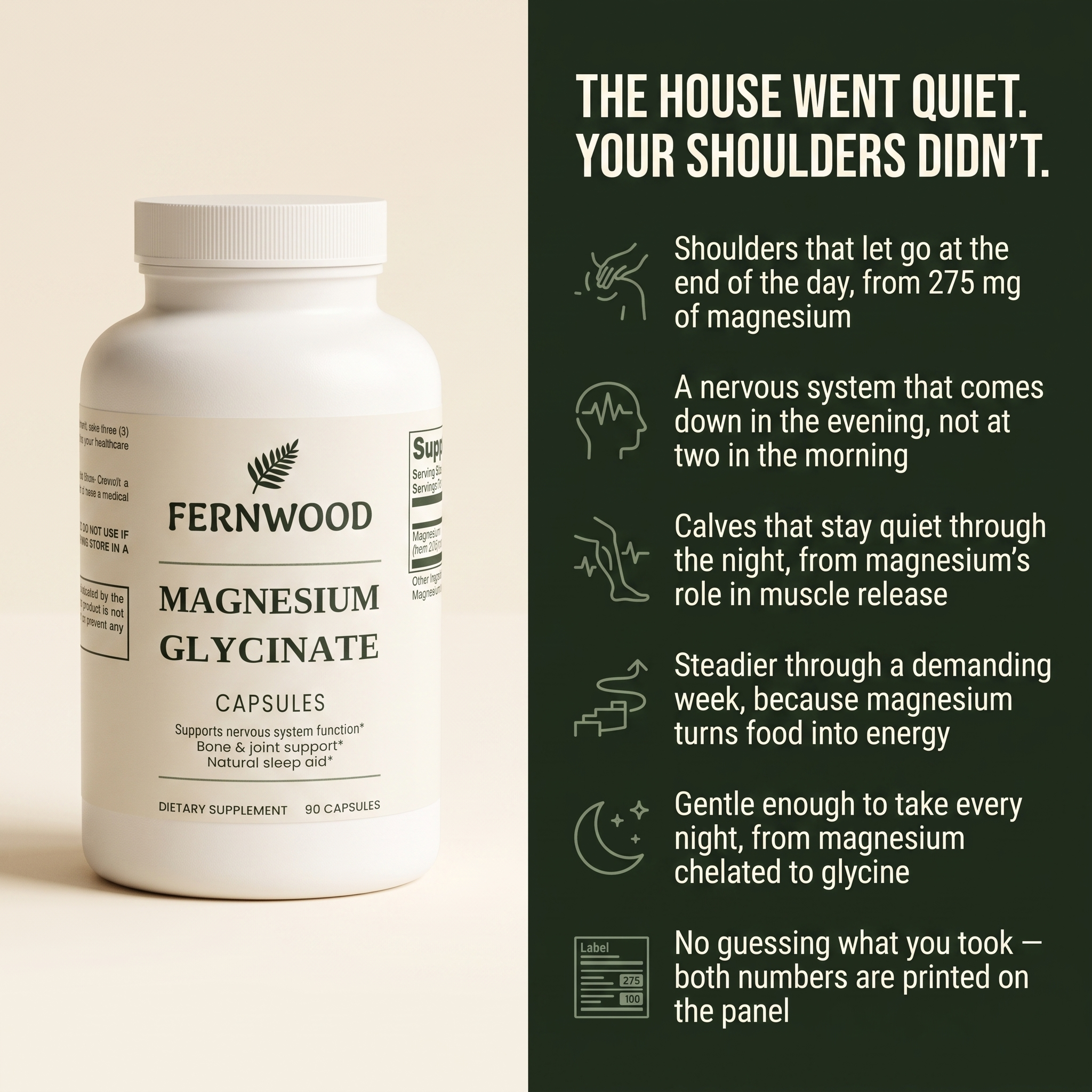 The house went quiet. Your shoulders didn't.