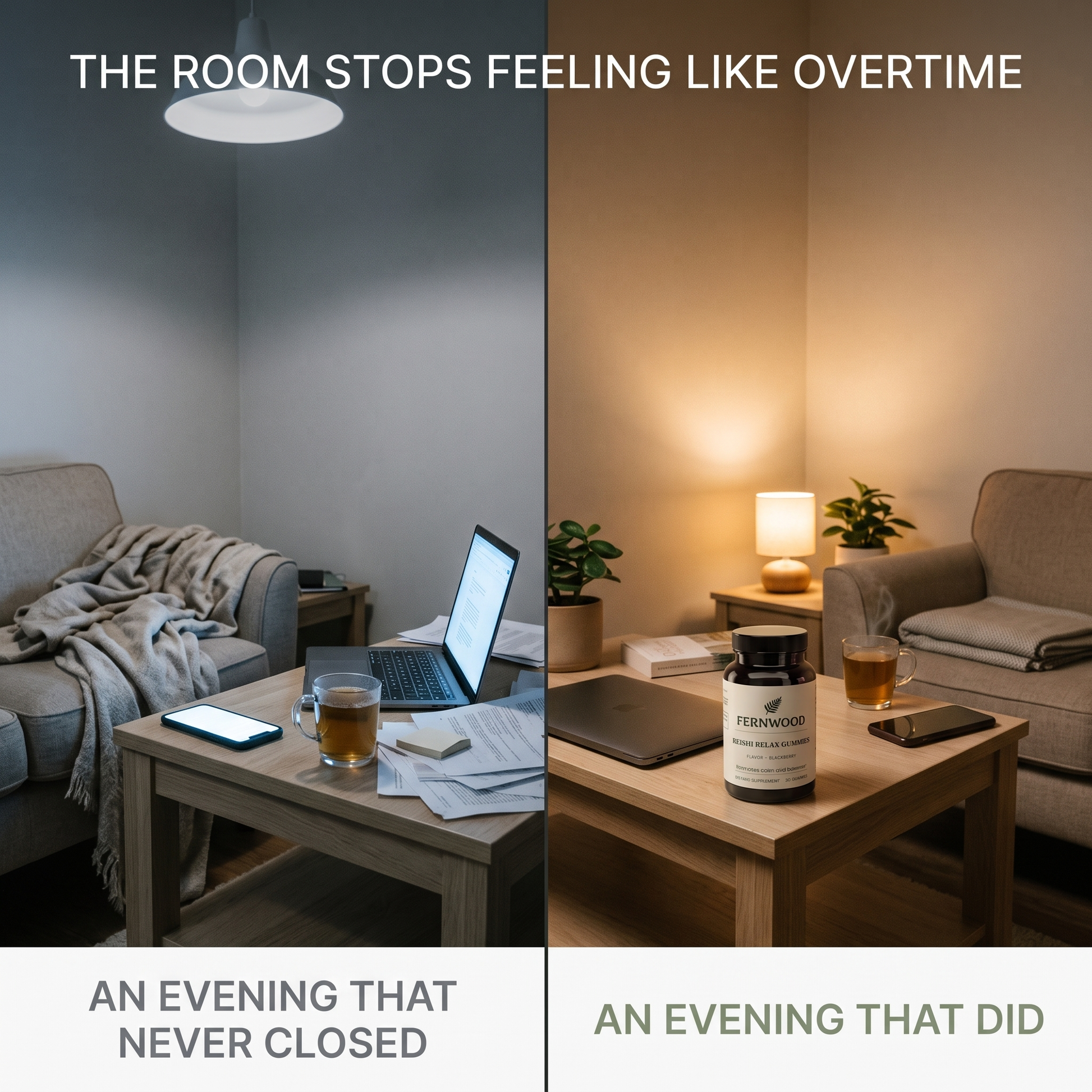 The room stops feeling like overtime