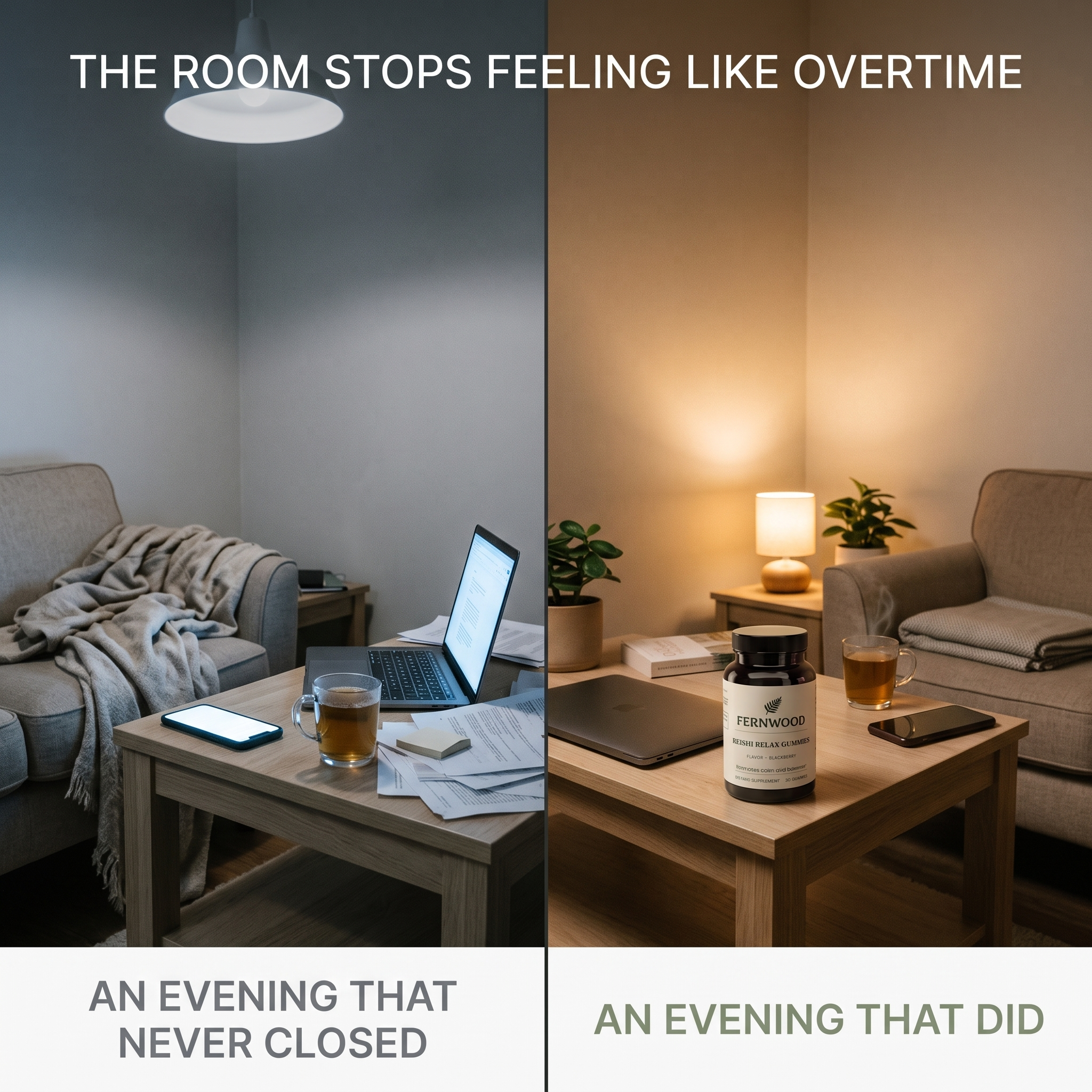 The room stops feeling like overtime