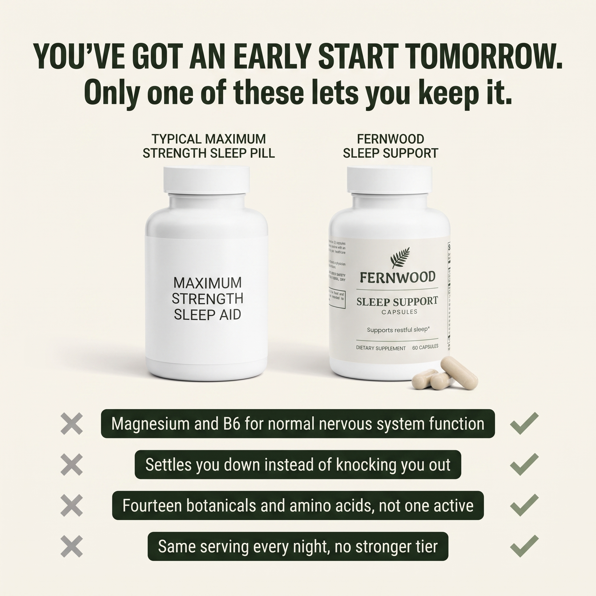 You've got an early start tomorrow