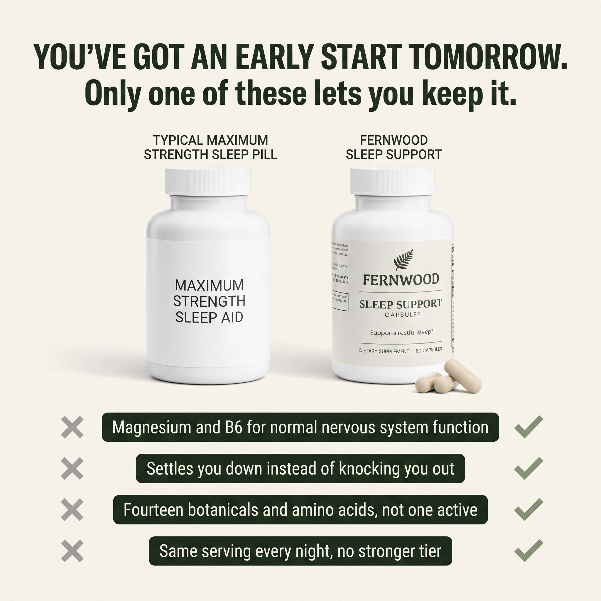You've got an early start tomorrow