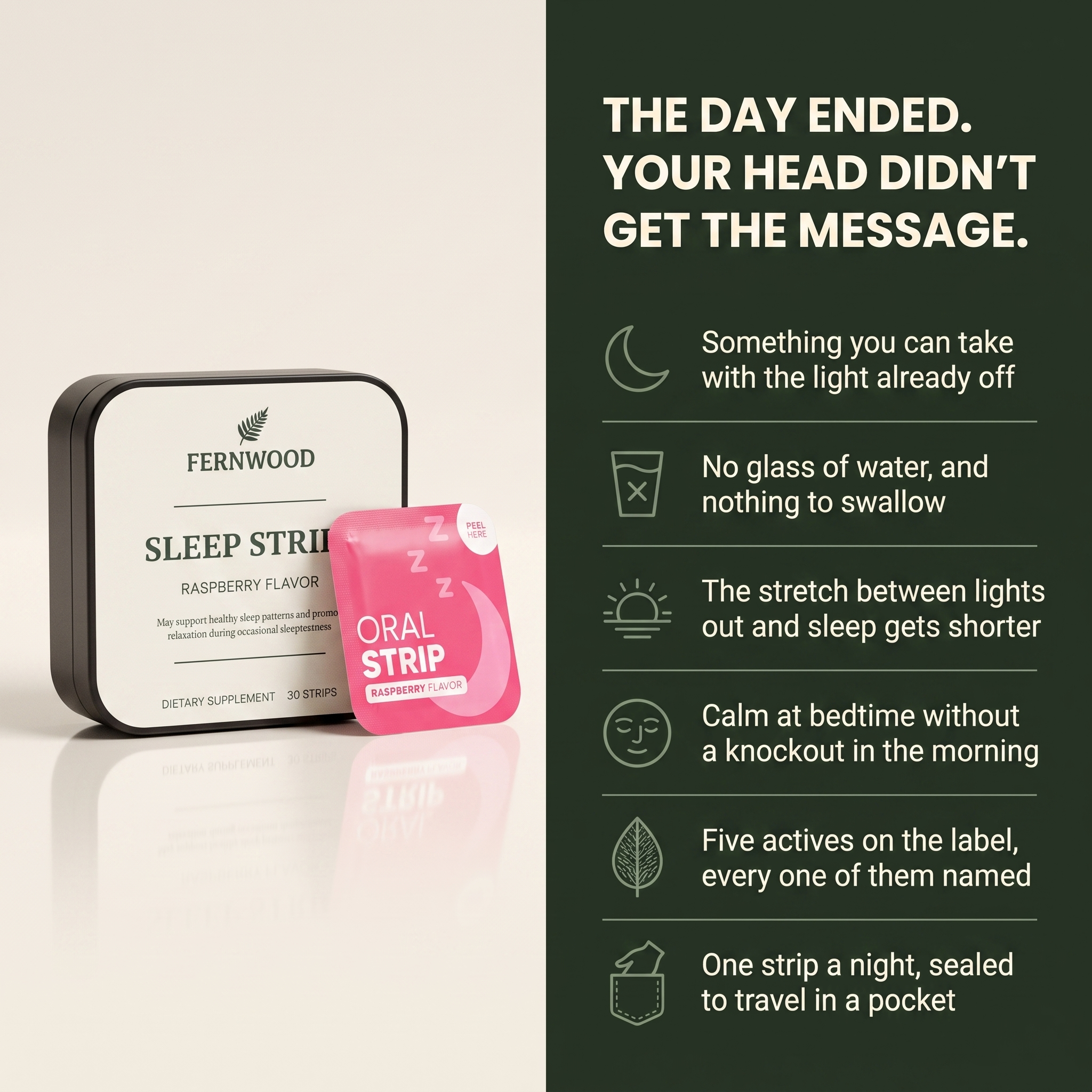 The day ended. Your head didn't get the message.
