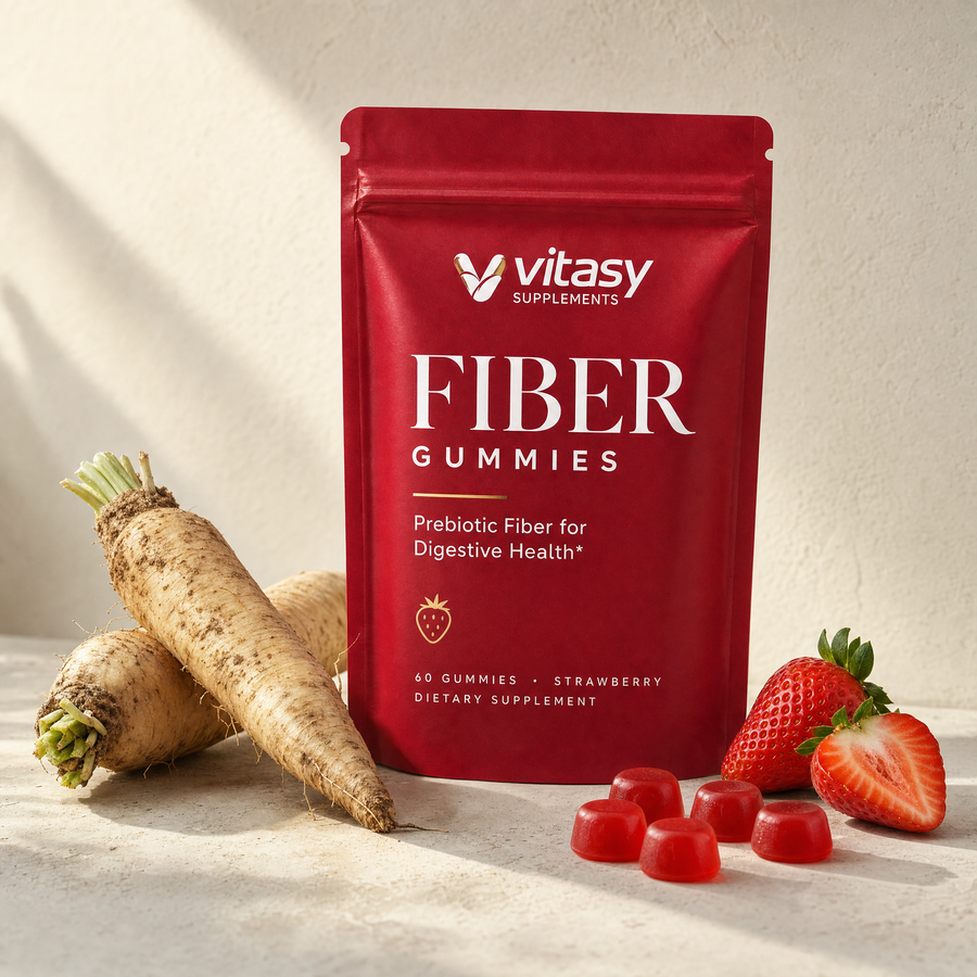 Prebiotic Fiber Gummies That Nourish Good Gut Bacteria - 6g Chicory Root Fiber Per Serving - 30 Servings