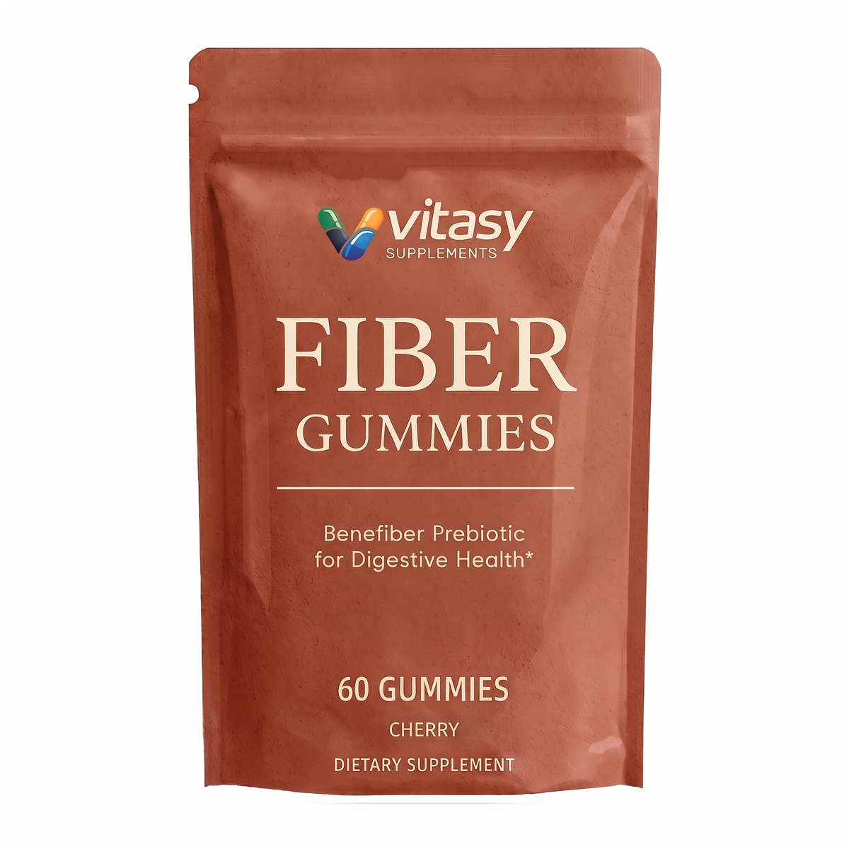 Fiber Gummies Cherry Vitasy packshot luxury