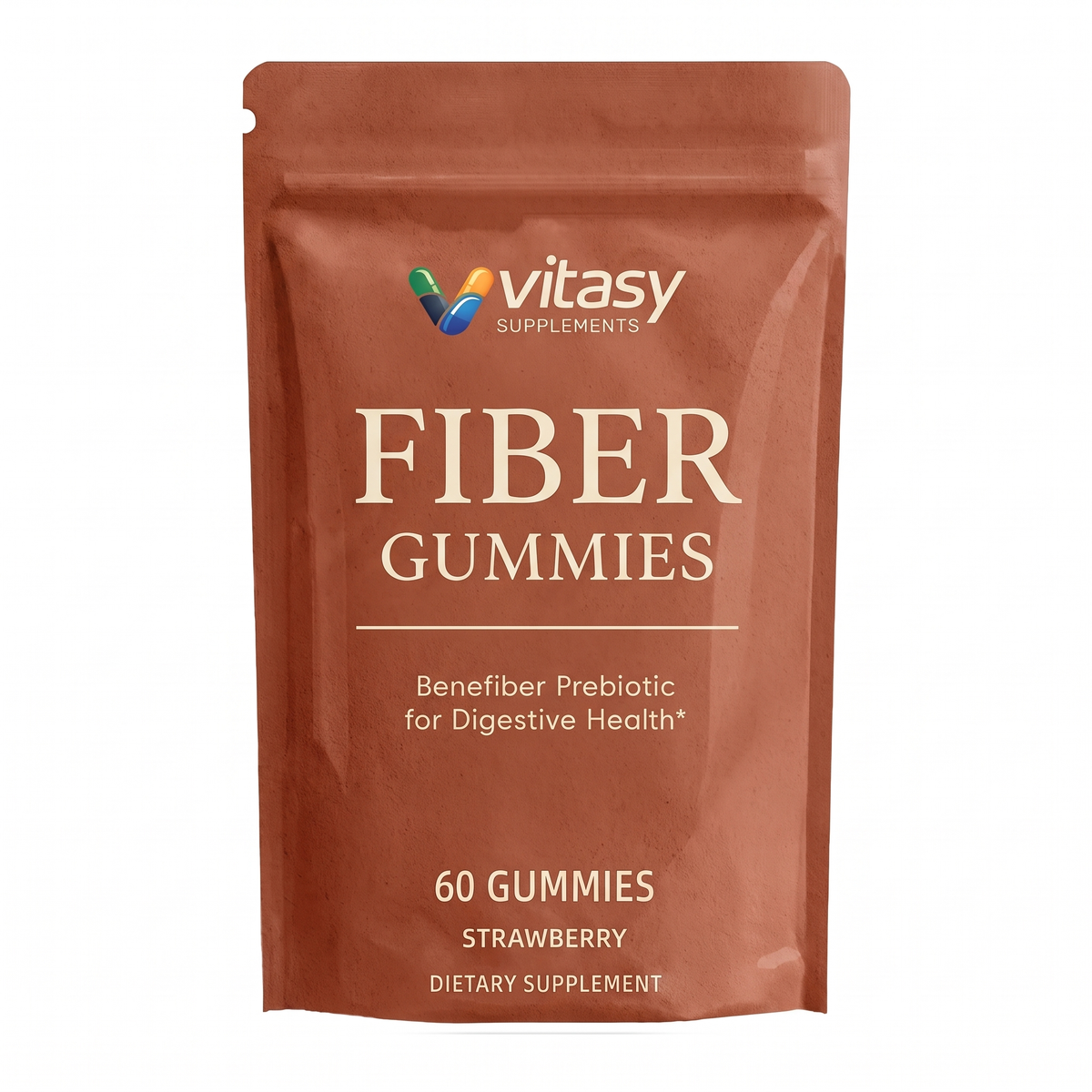 Fiber Gummies Strawberry Vitasy packshot luxury