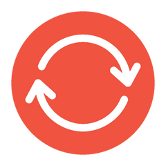 Circular flow icon for bowel regularity