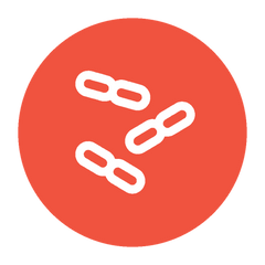 Linked bacteria icon for good gut bacteria
