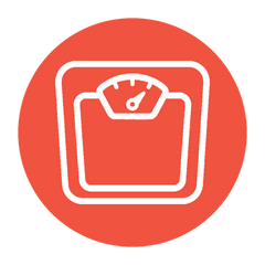 Scale icon for healthy weight management