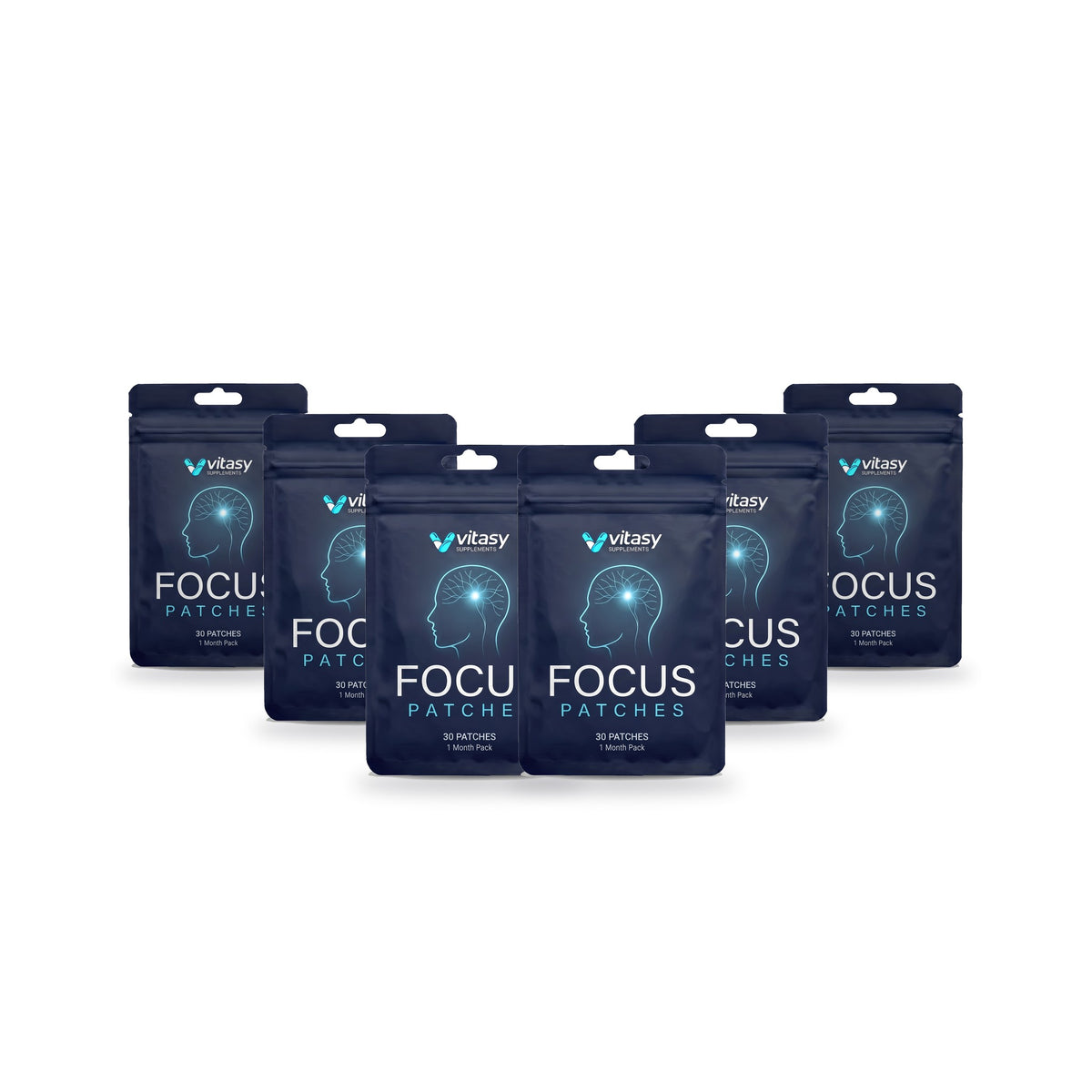 Six pouches of Vitasy Focus Patches
