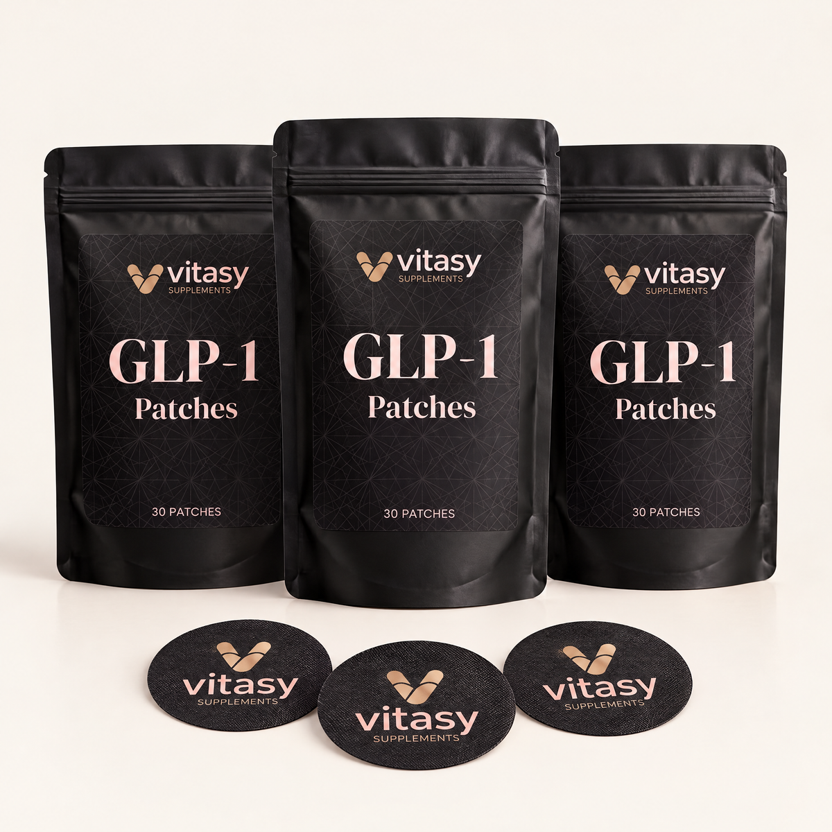Three pouches of berberine patches