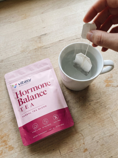 Steeping a tea bag