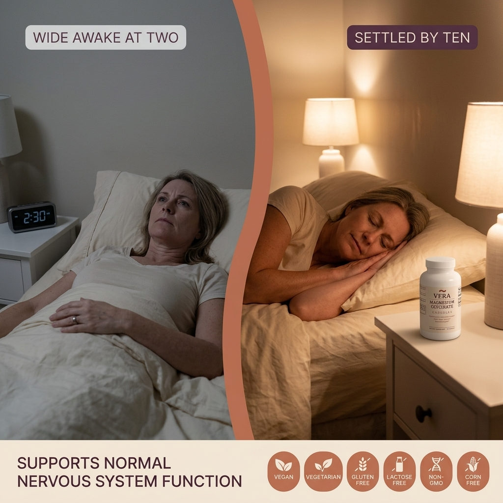 Wide awake at two compared with settled by ten - supports normal nervous system function