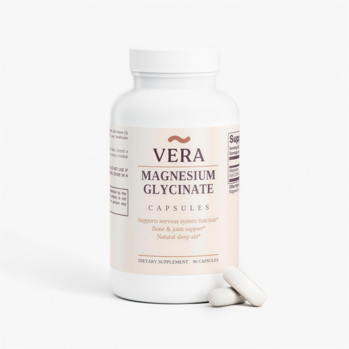 VERA Magnesium Glycinate 275mg, 90 bisglycinate capsules, 30 servings