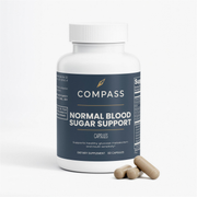 COMPASS Normal Blood Sugar Support, 60 capsules, bottle with capsules