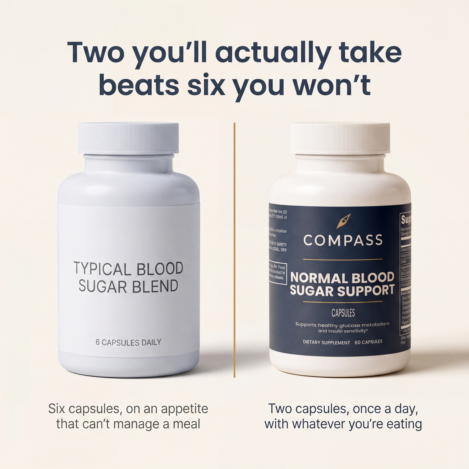 Two you'll actually take beats six you won't