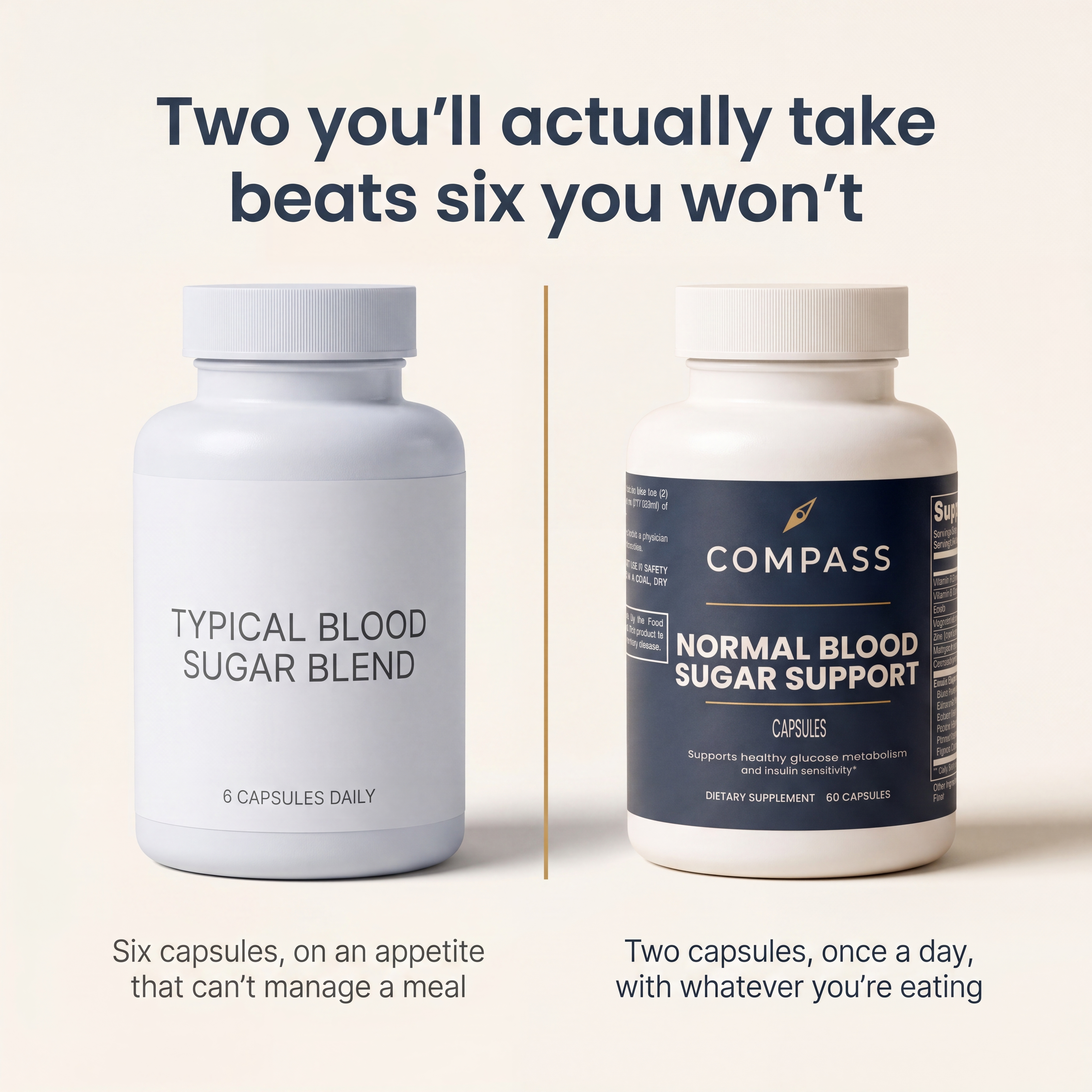 Two you'll actually take beats six you won't