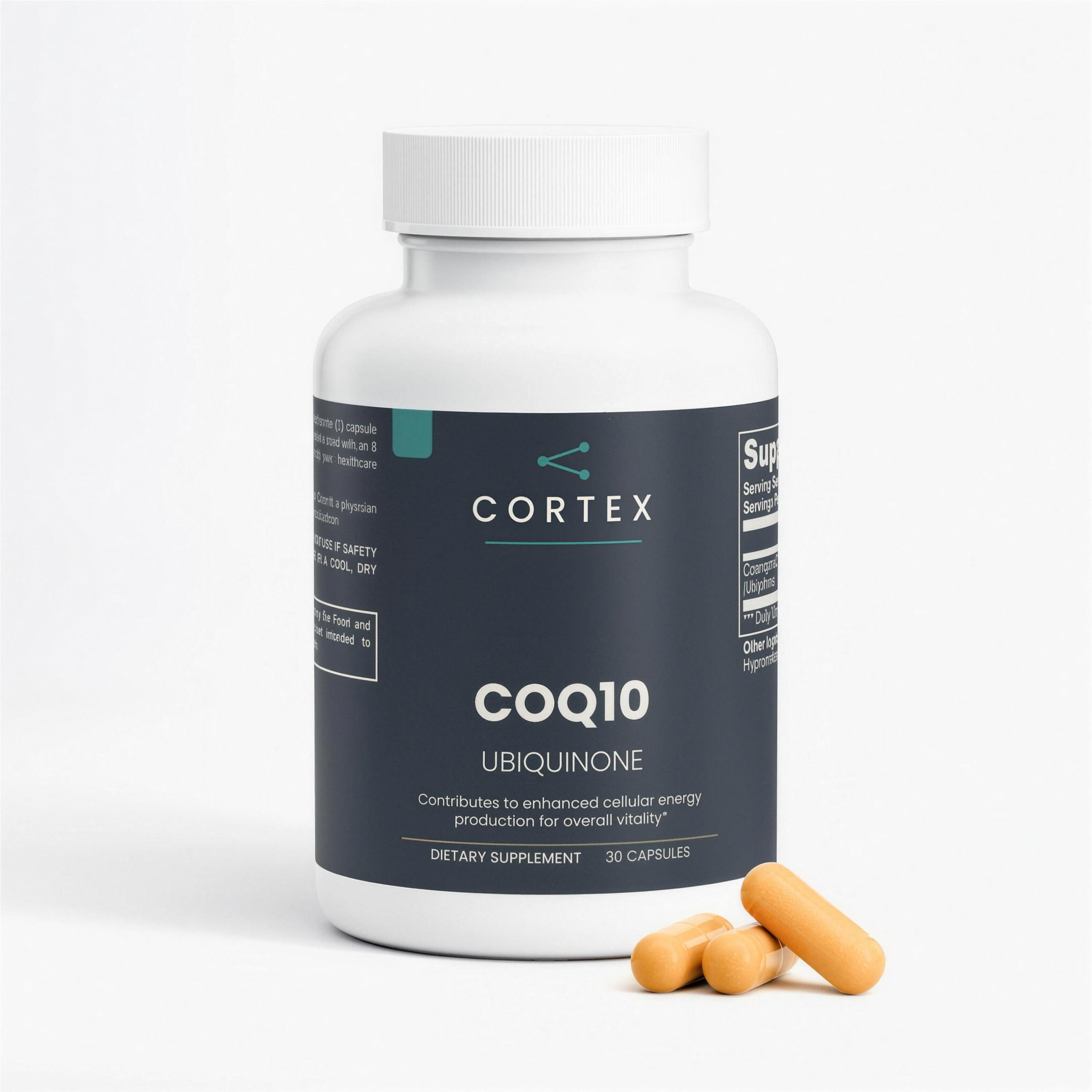 CORTEX CoQ10 Ubiquinone 200 mg vegan capsules, 30 servings