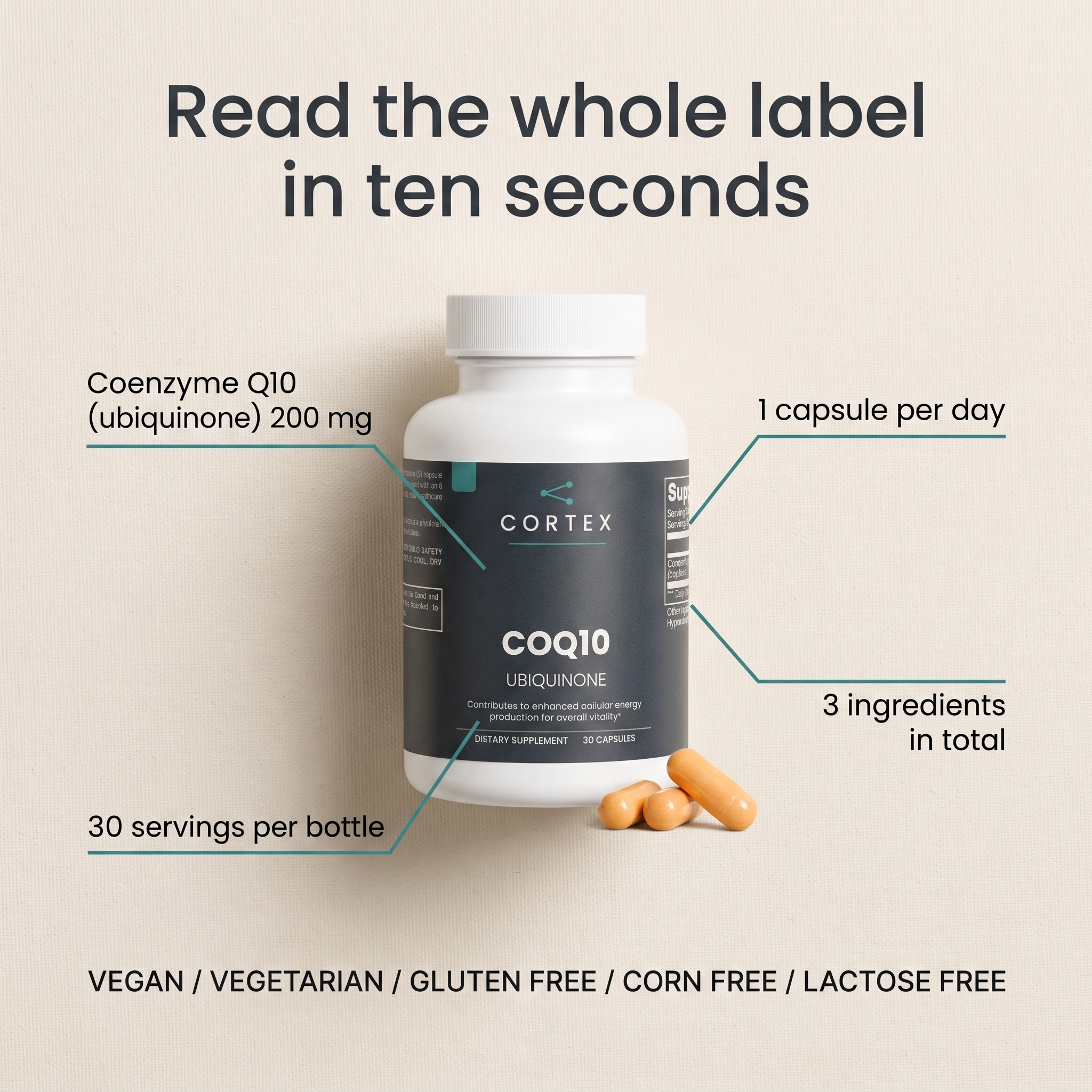 Read the whole label in ten seconds