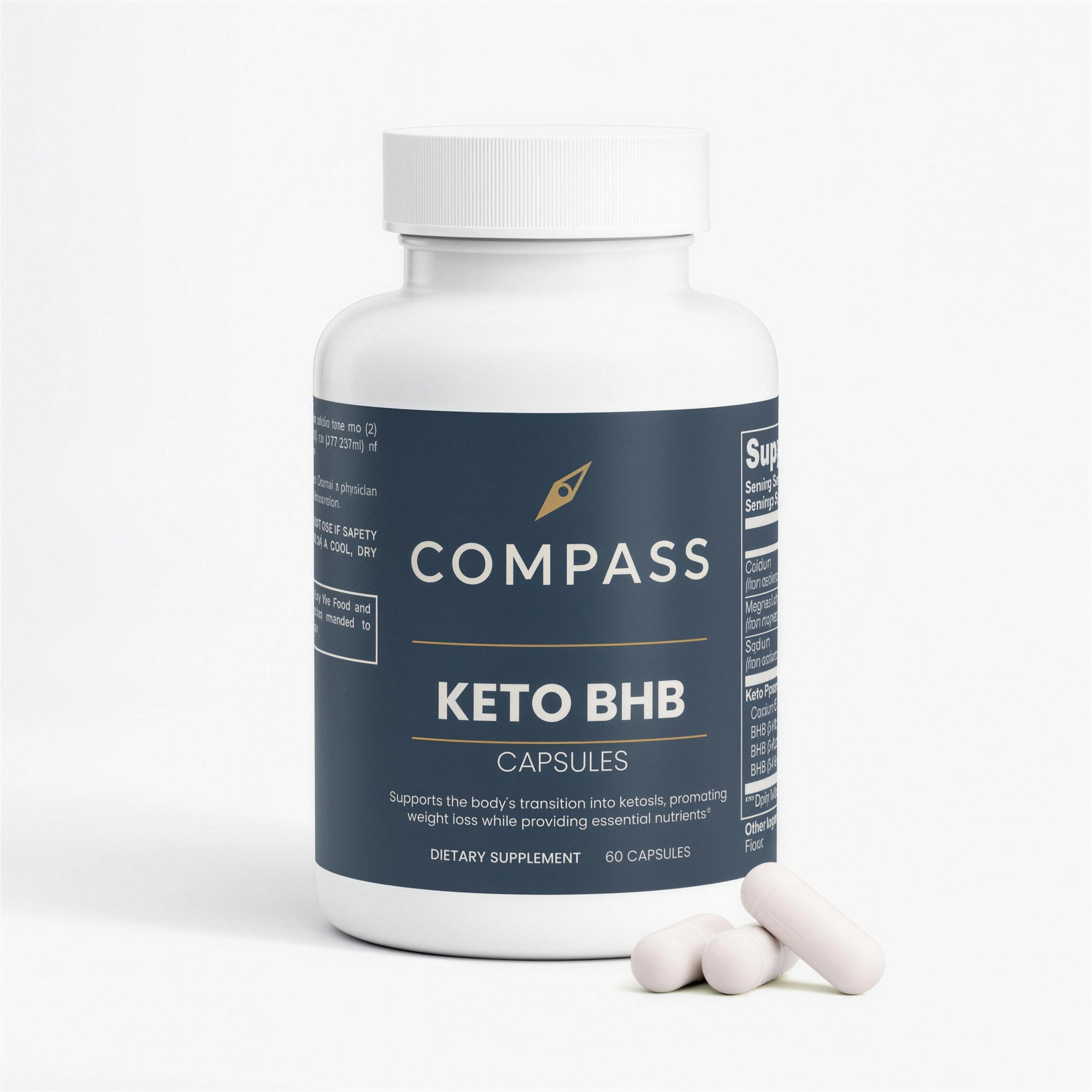 COMPASS Keto BHB Capsules, 60 capsules, 30 servings