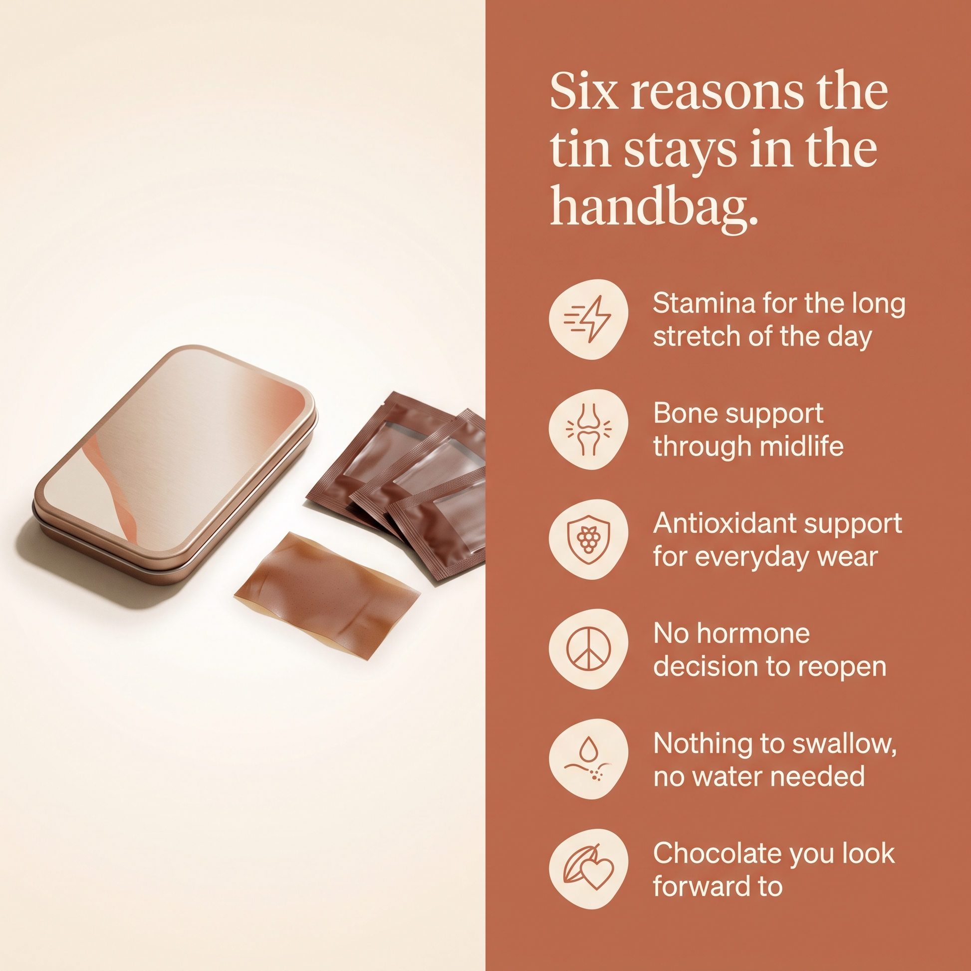 Six reasons the tin stays in the handbag
