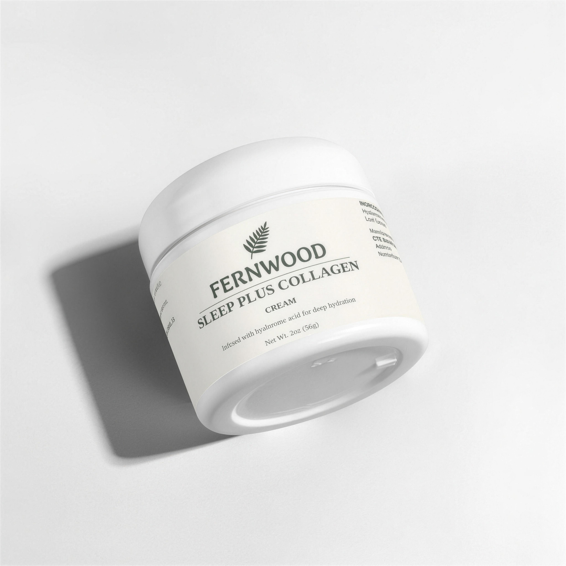 FERNWOOD Sleep Plus Collagen Cream, 2 oz night cream jar