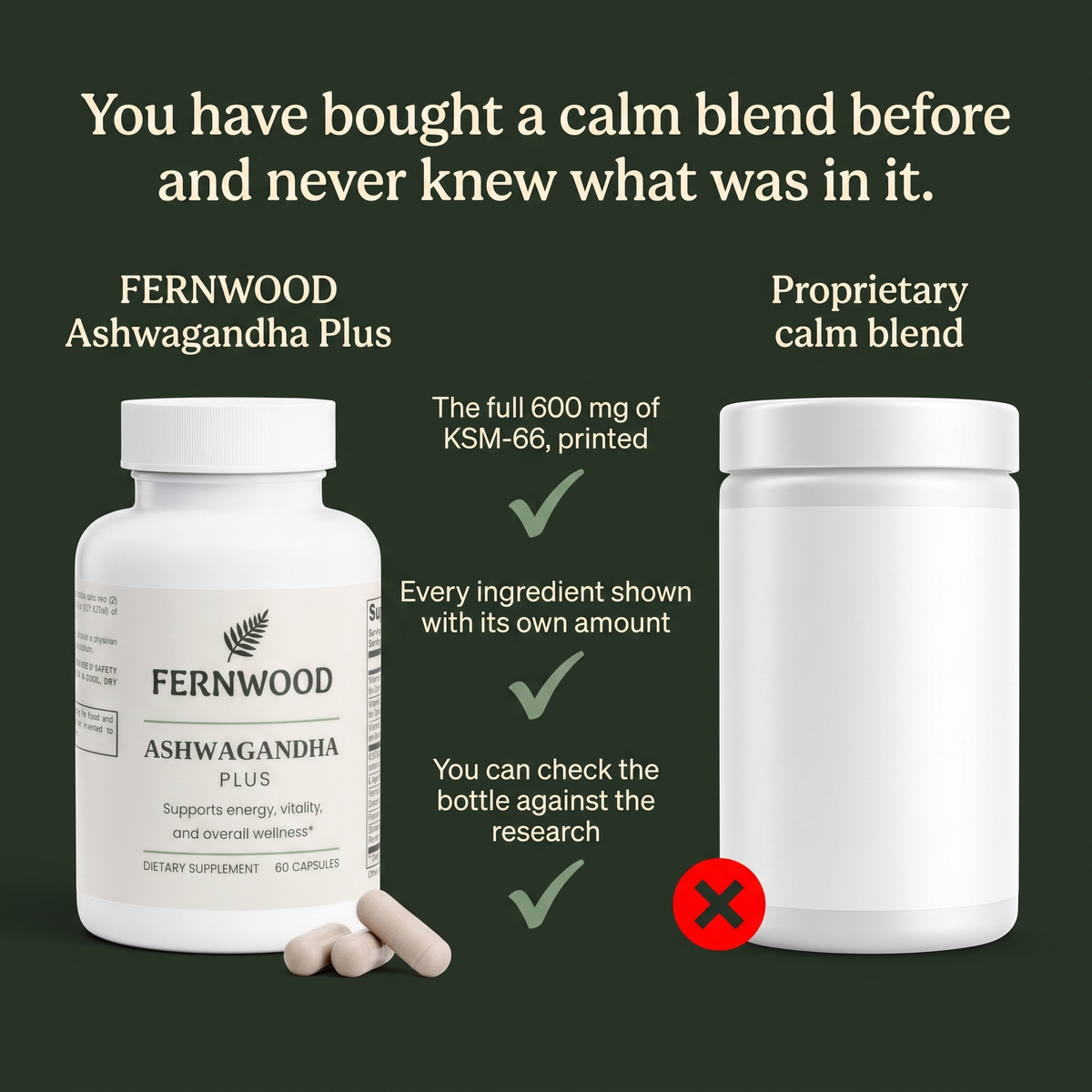 You have bought a calm blend before and never knew what was in it