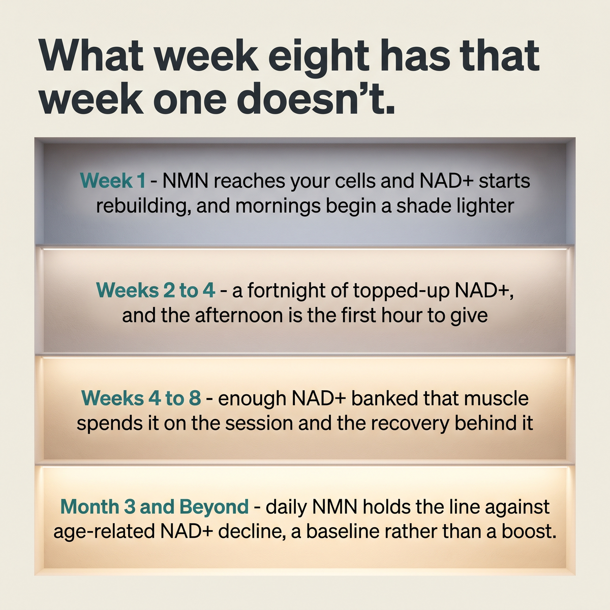 What week eight has that week one doesn't