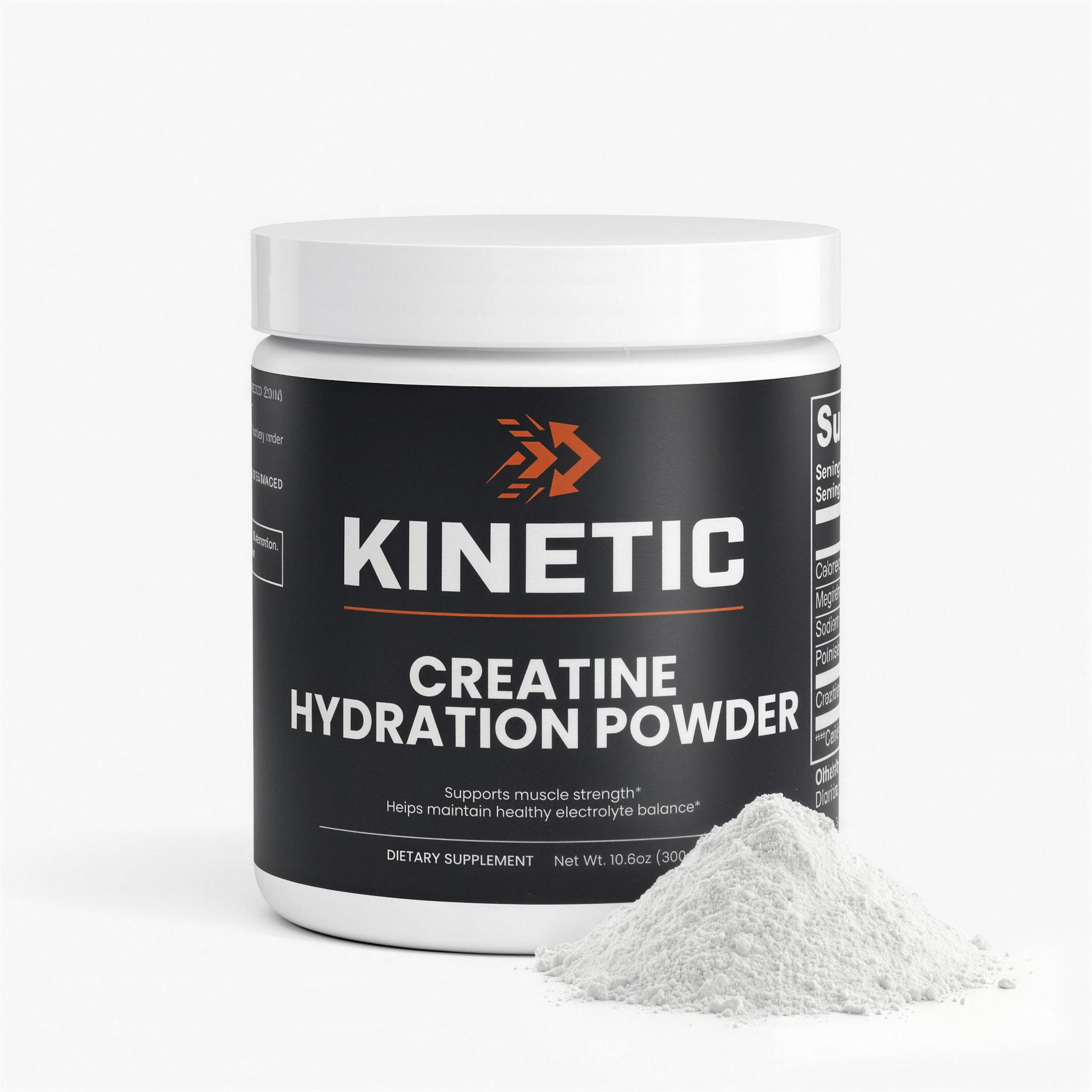 KINETIC Creatine Hydration Powder, 5 g creatine monohydrate with electrolytes, lemon, 30 servings