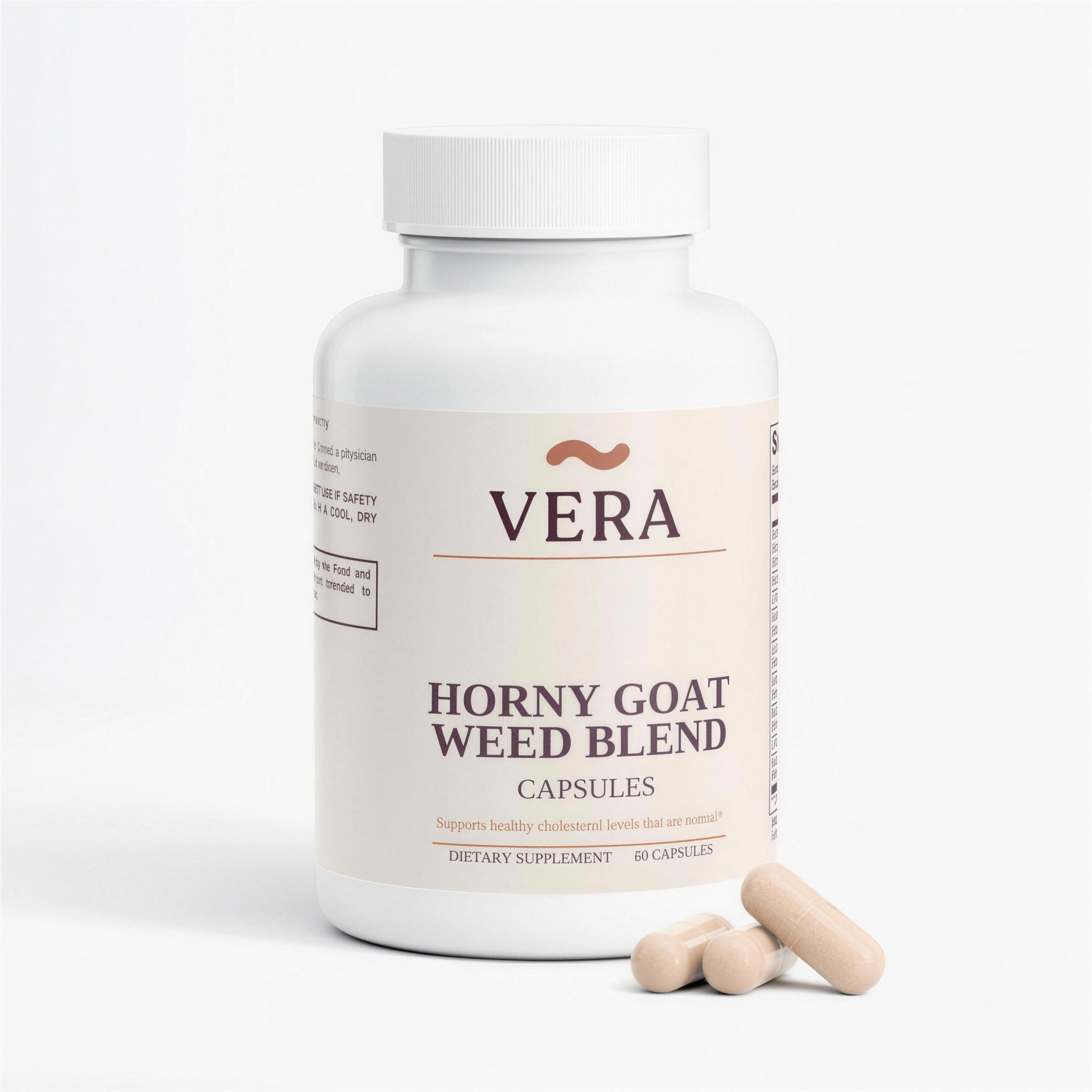 VERA Horny Goat Weed Blend, eight actives, 60 capsules, 30 servings