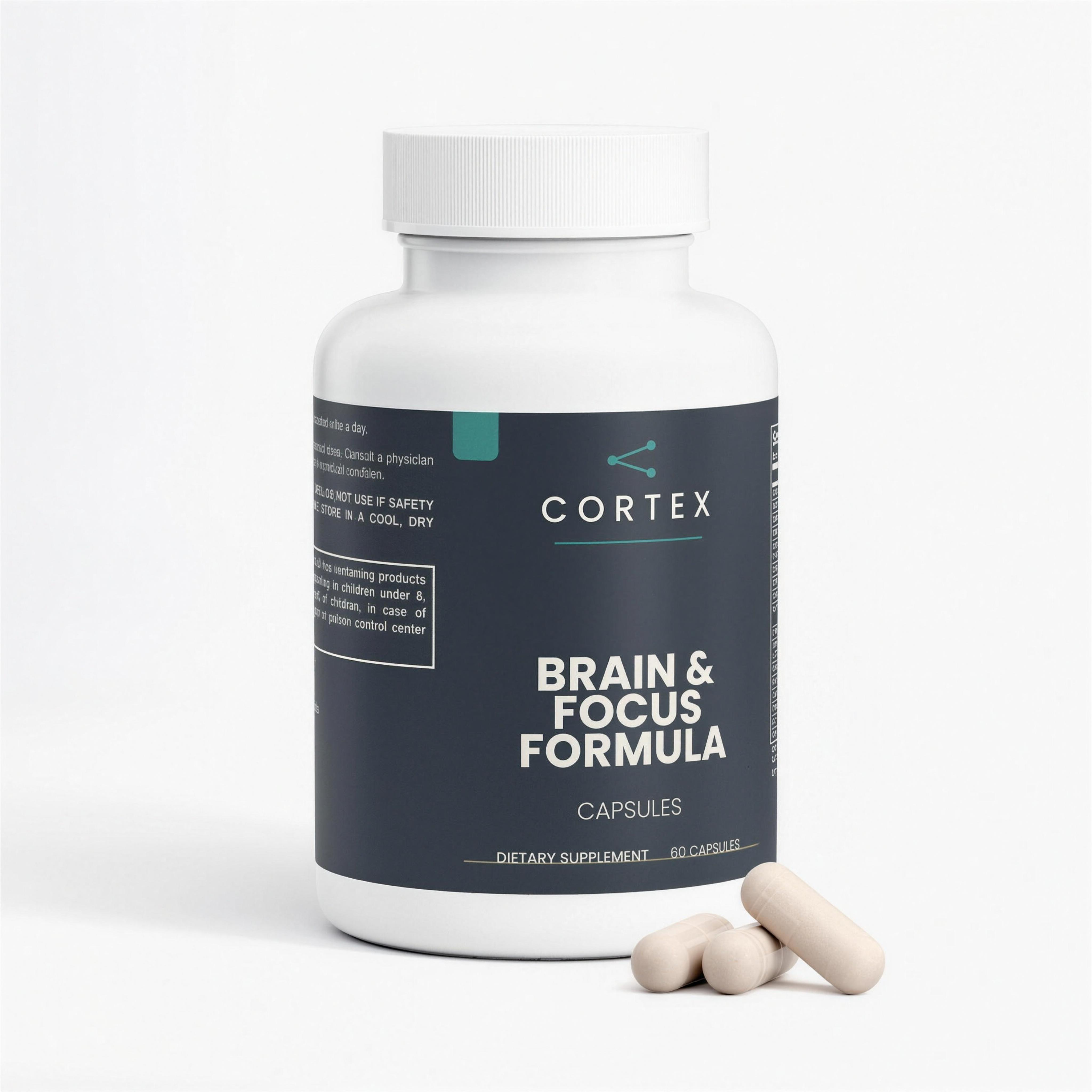 CORTEX Brain & Focus Formula, 60 vegetable capsules, 30 servings