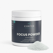CORTEX Focus Powder Sour Candy tub, hero image upscaled to 4K - v1