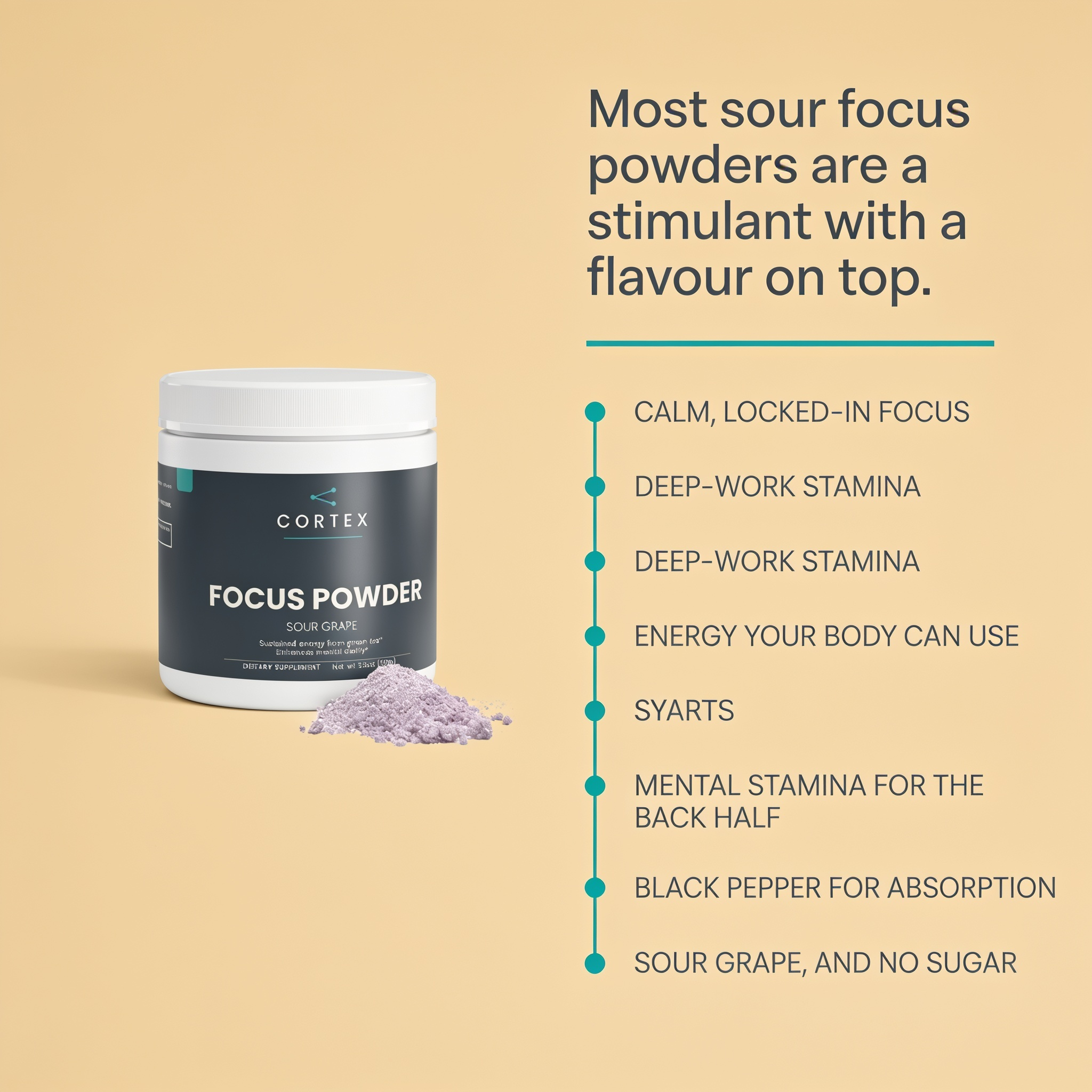 Six benefits of CORTEX Focus Powder - v1