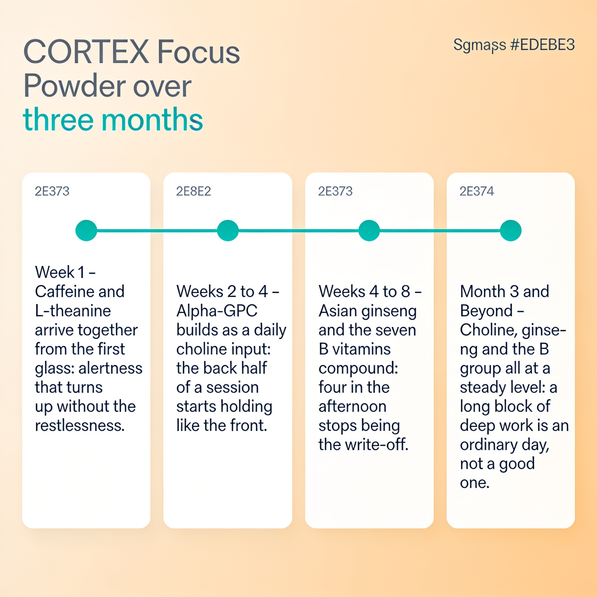 CORTEX Focus Powder from week 1 to month 3 and beyond - v1