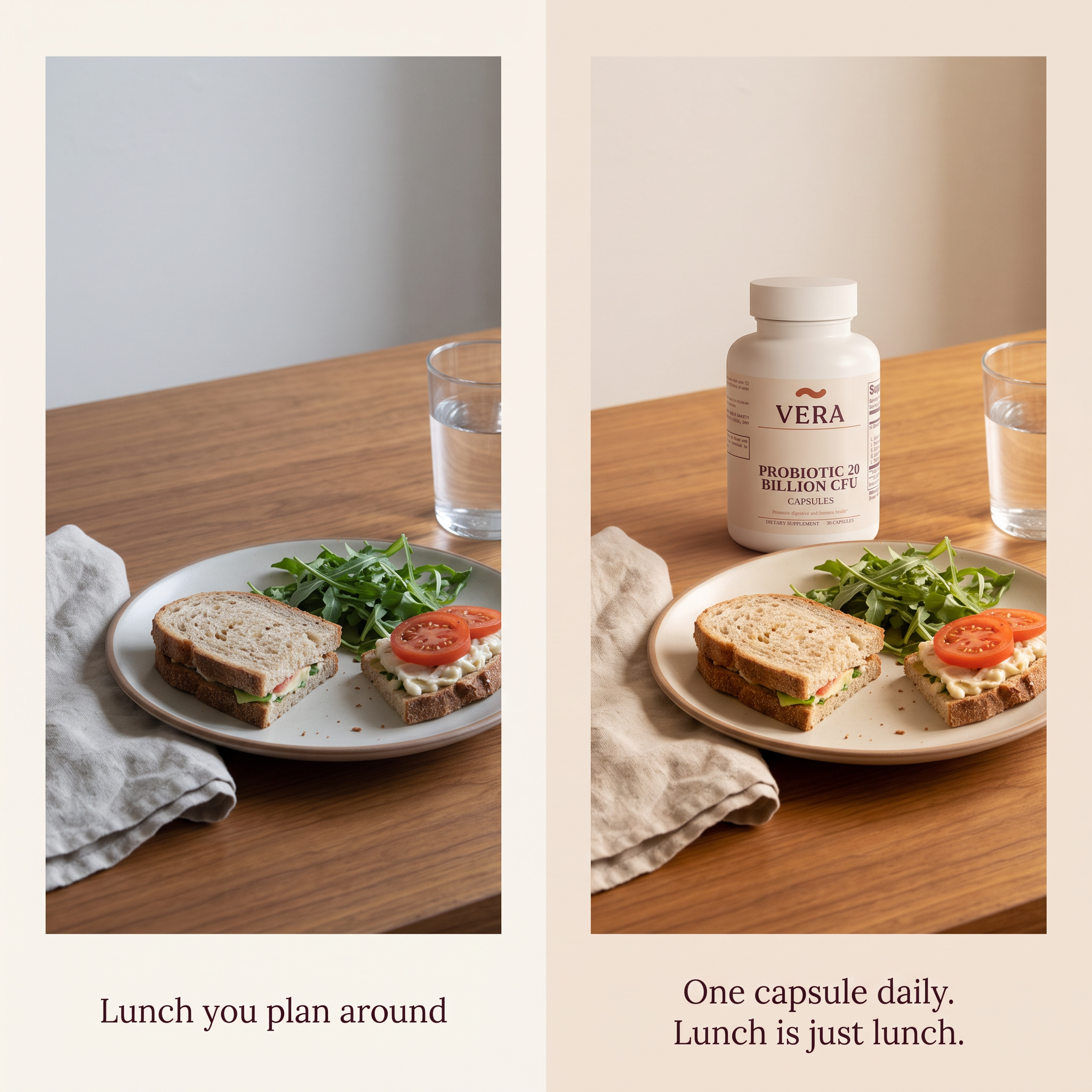 Lunch you plan around, and lunch that is just lunch with VERA Probiotic 20 Billion v1
