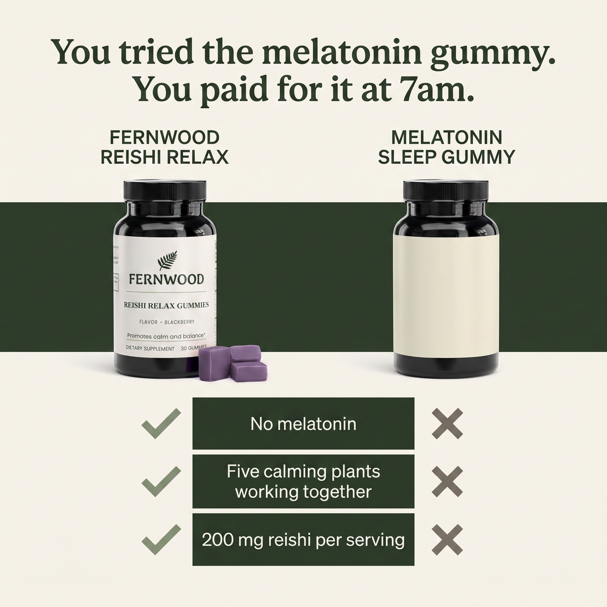 You tried the melatonin gummy. You paid for it at 7am. — v3