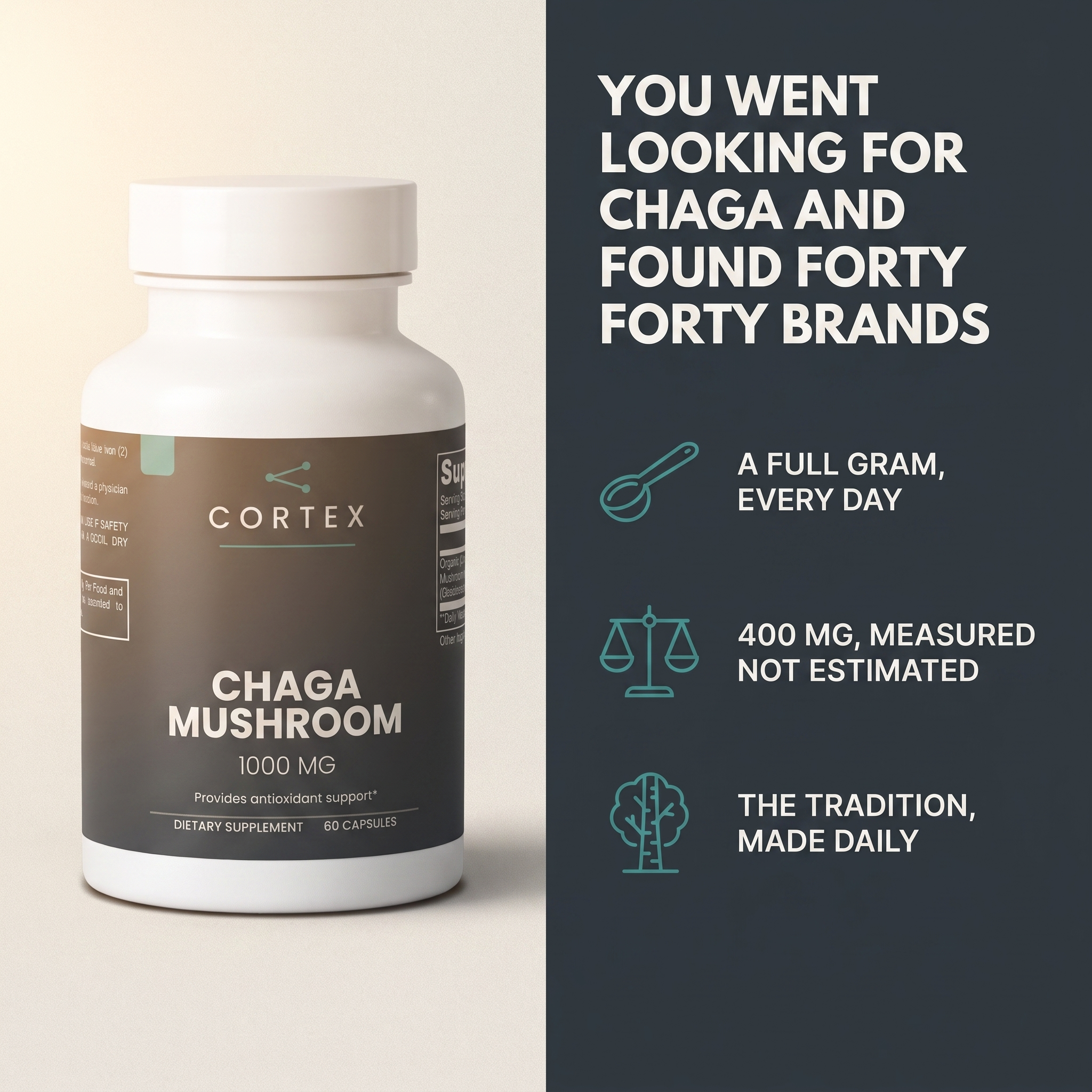 You went looking for chaga and found forty brands