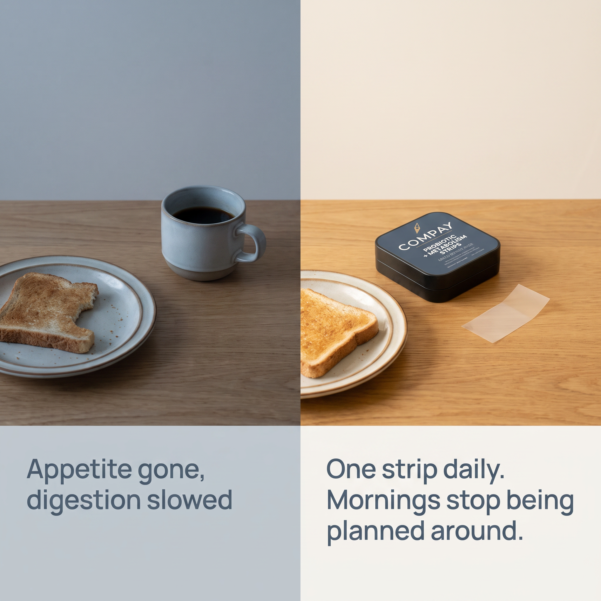 Appetite gone, digestion slowed - one strip daily, mornings stop being planned around (v1)