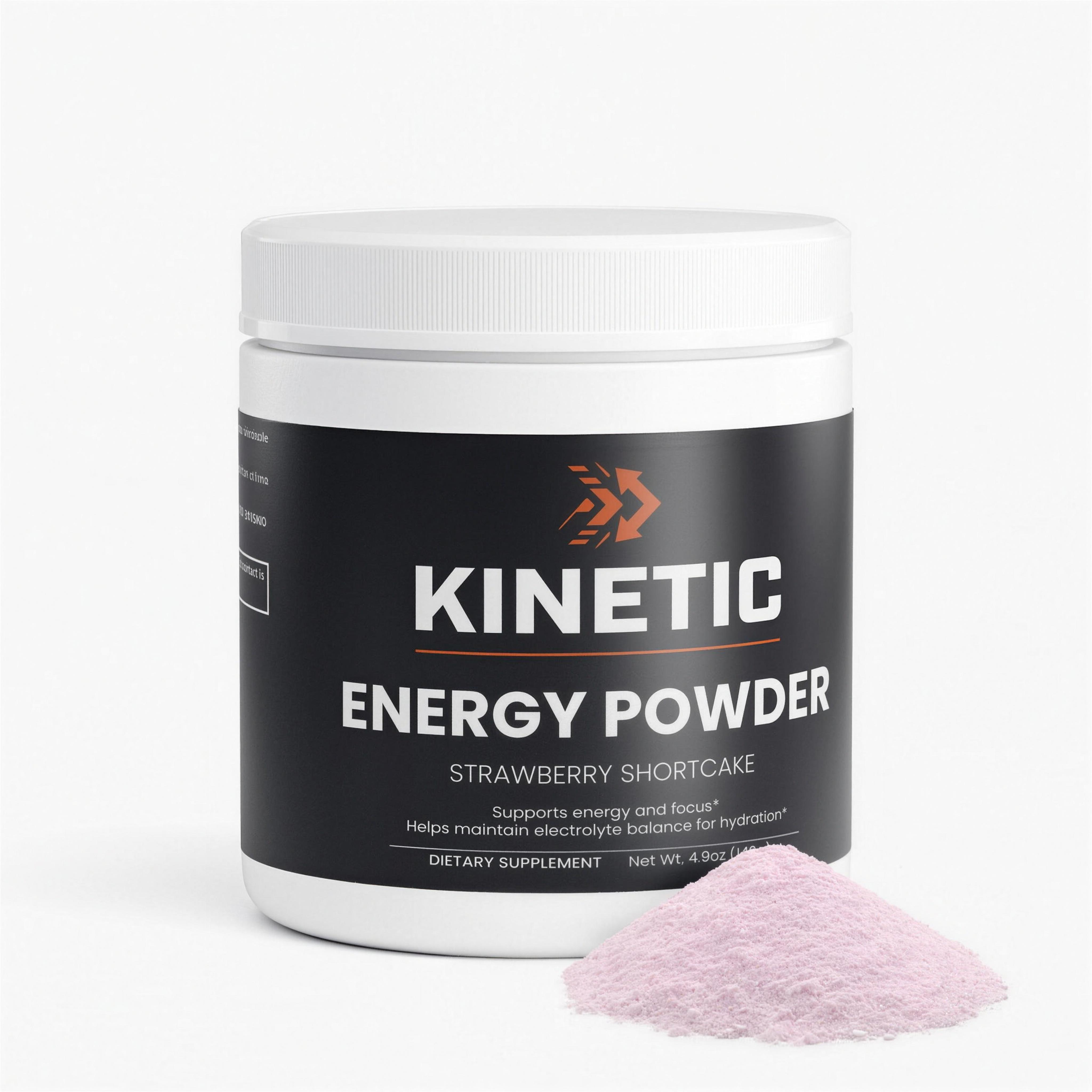 KINETIC Energy Powder, Strawberry Shortcake, 20 servings - hero 4K v1
