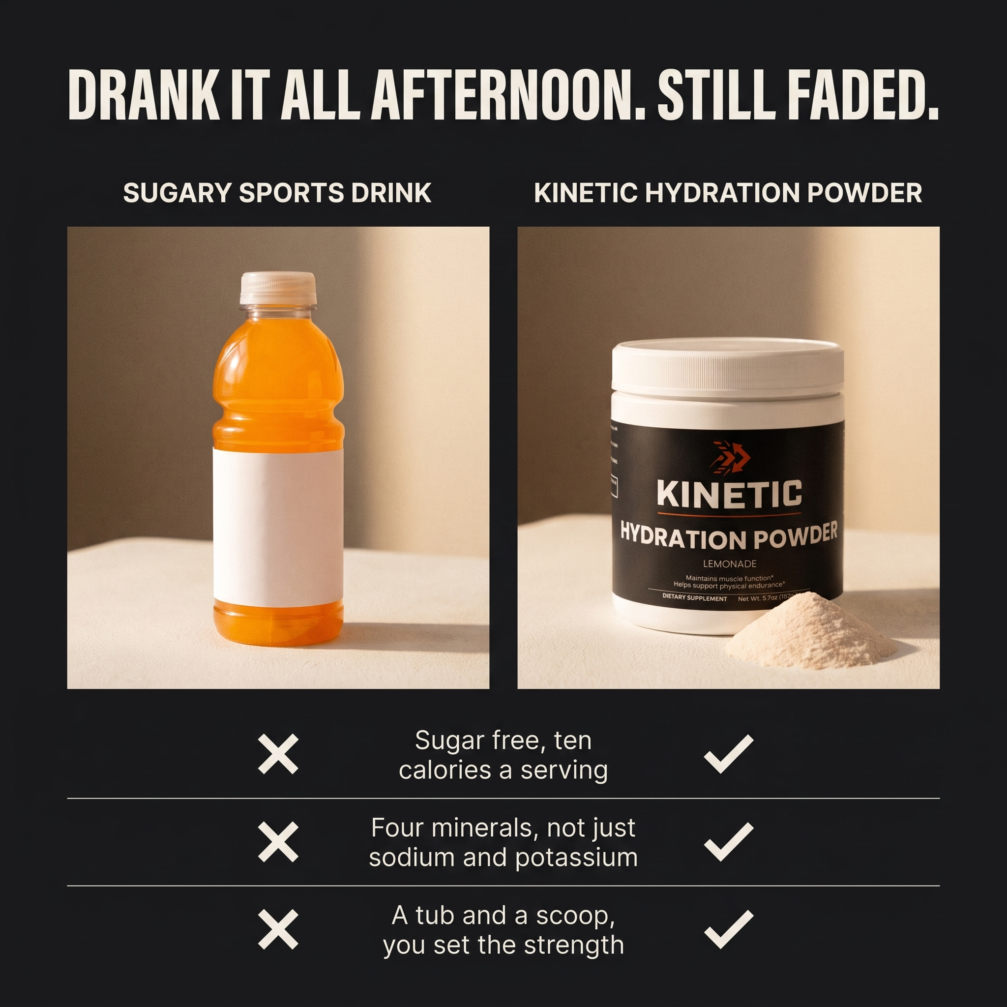 Drank it all afternoon. Still faded. - comparison v1