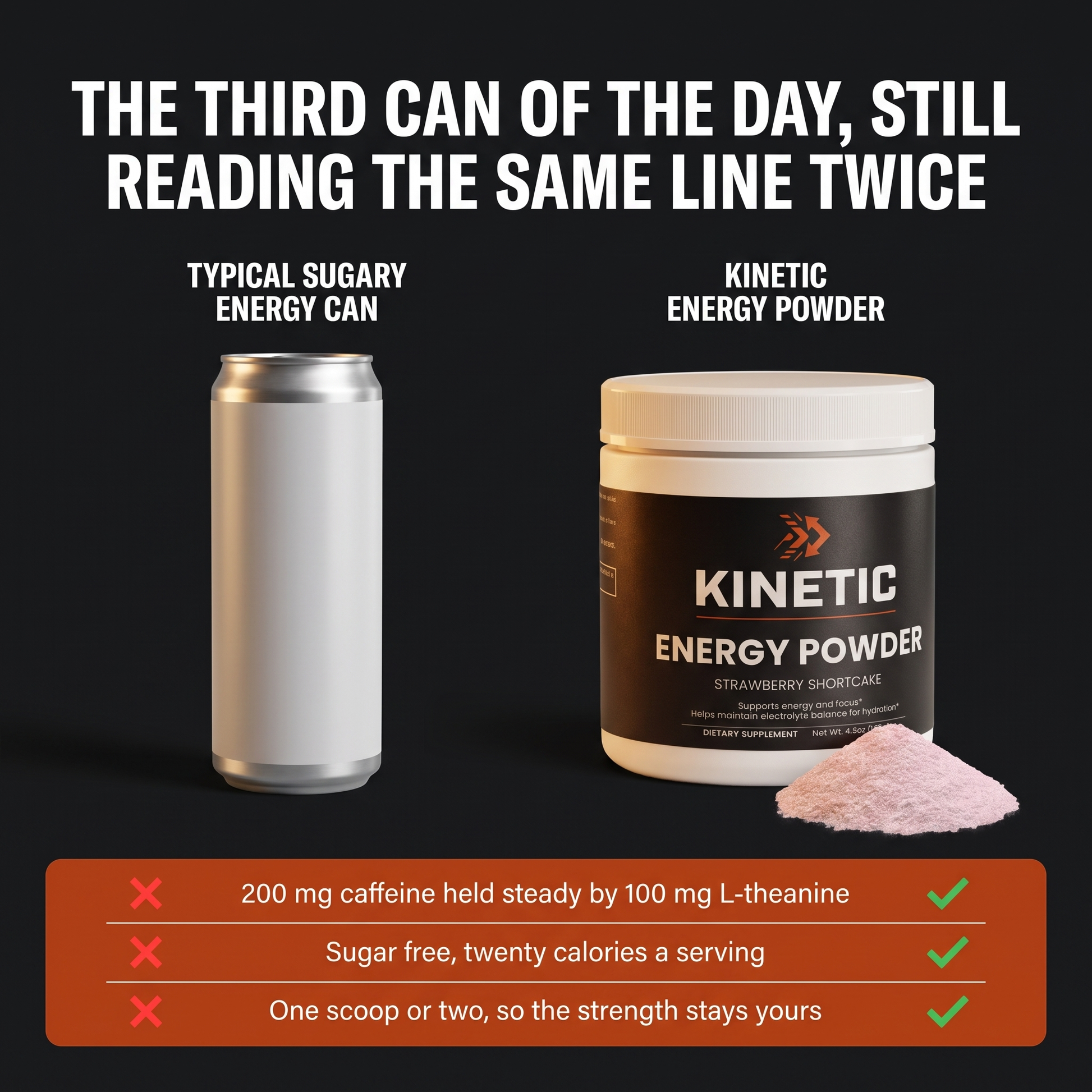The third can of the day, still reading the same line twice - comparison v1