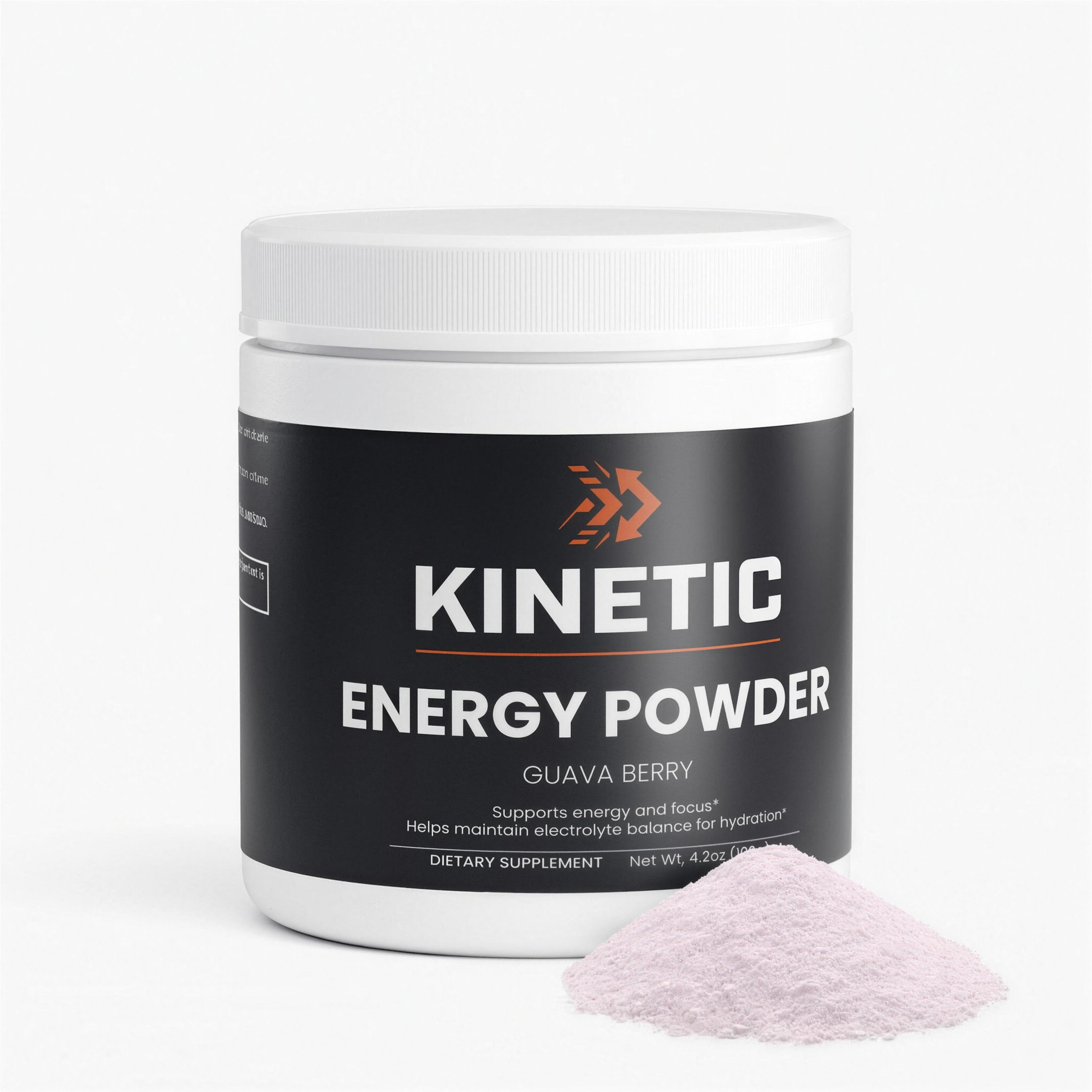 KINETIC Energy Powder, Guava Berry, 20 servings — hero, 4K upscale v1