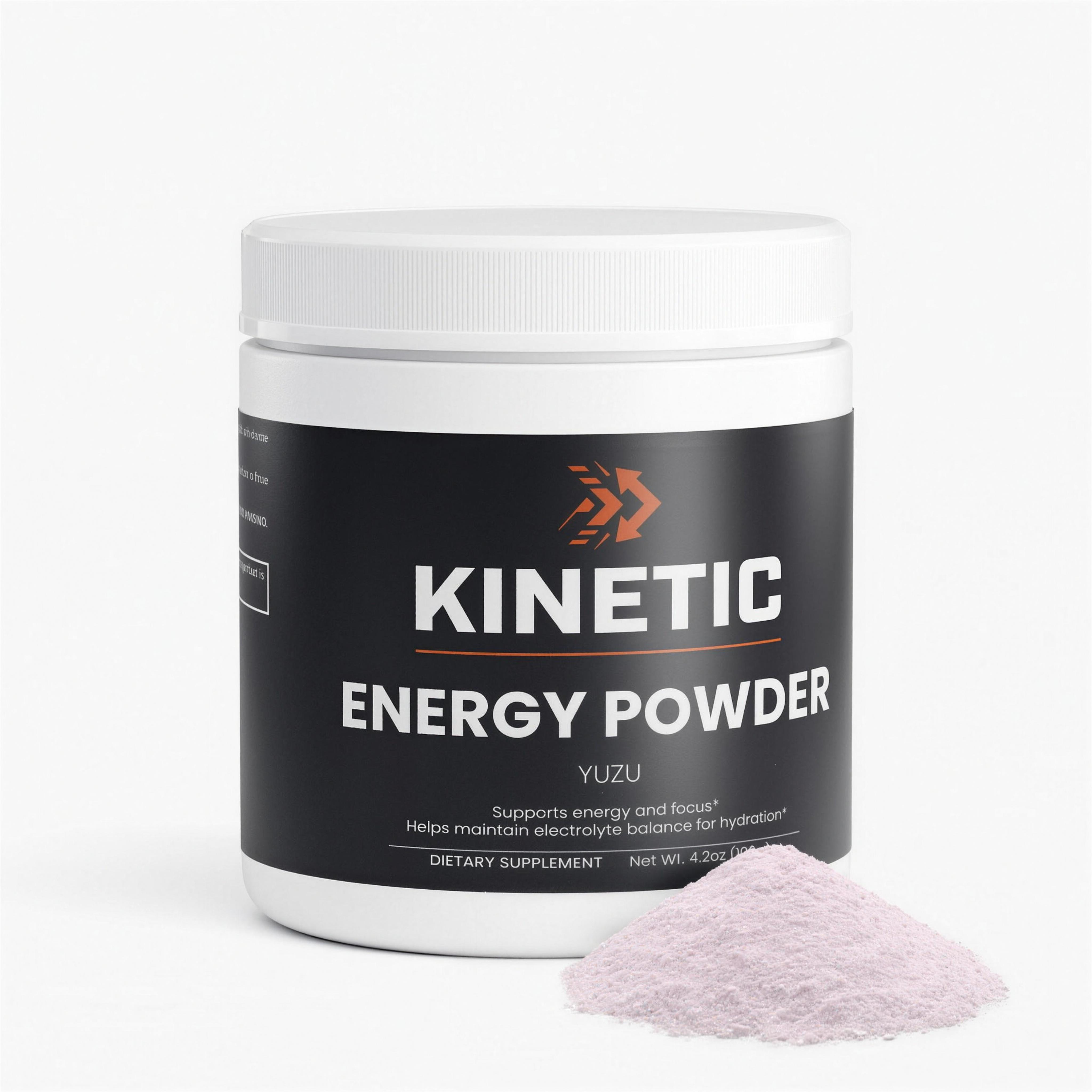 KINETIC Energy Powder, Yuzu, 200 mg caffeine with L-theanine, 20 servings (hero 4K v1)