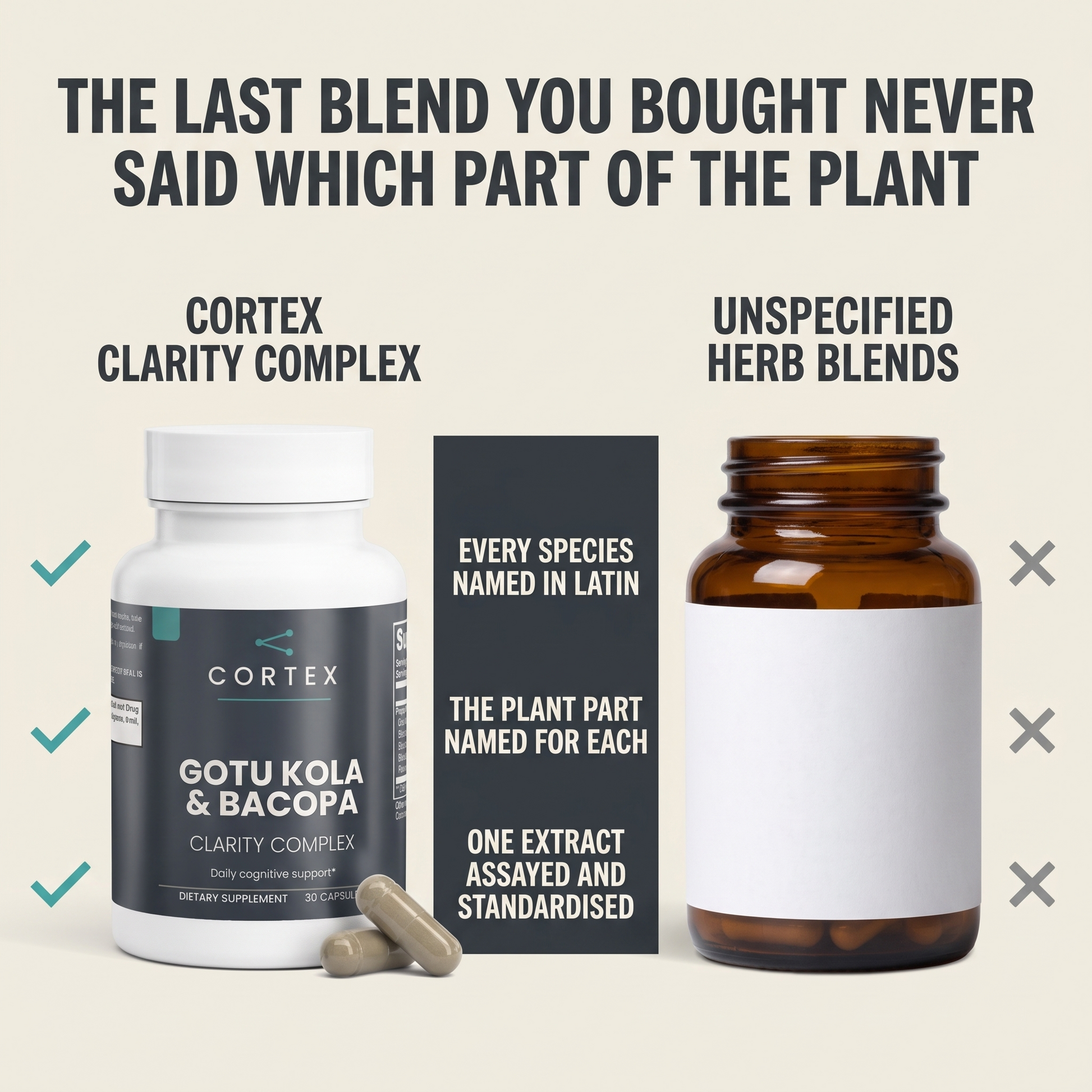 The last blend you bought never said which part of the plant - comparison v1