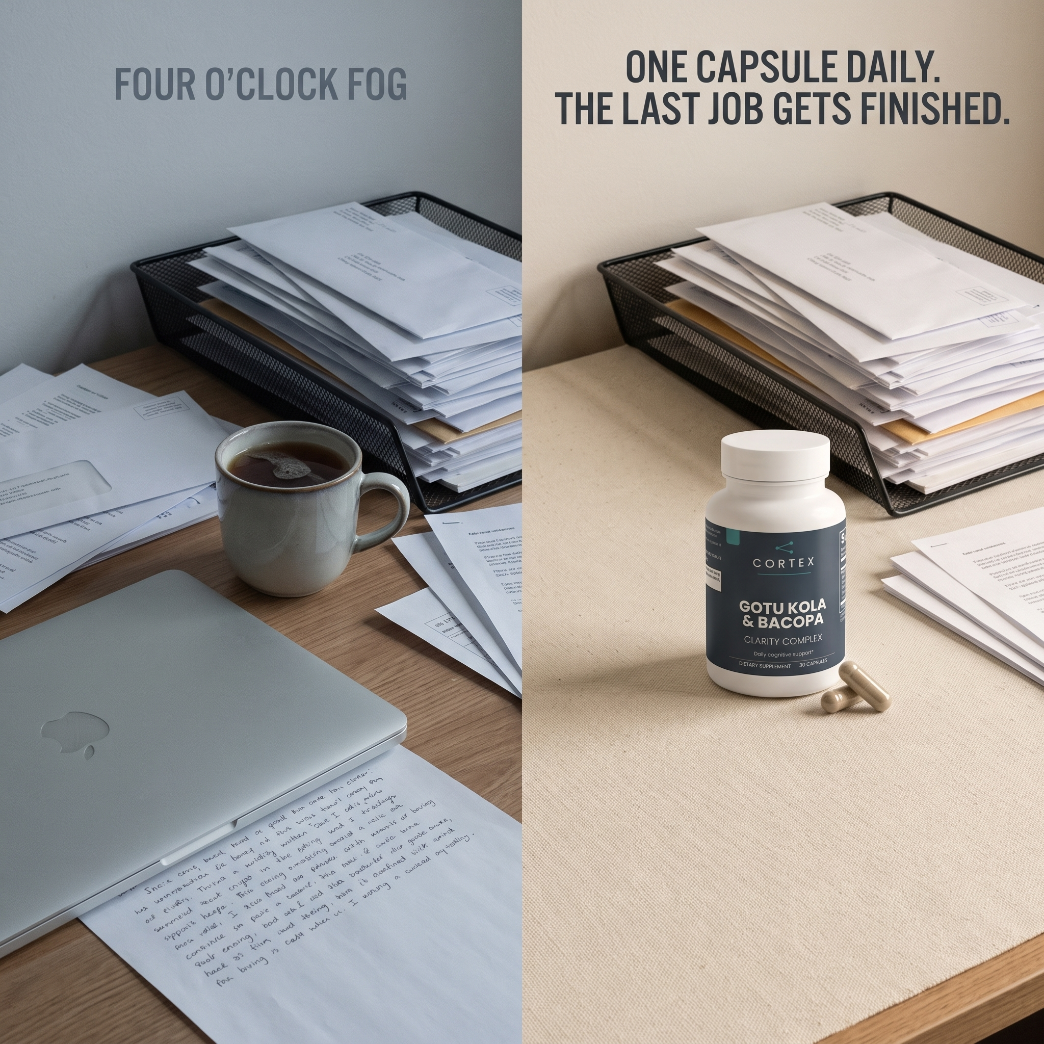Four o'clock fog. One capsule daily, the last job gets finished - problem vs supported v1