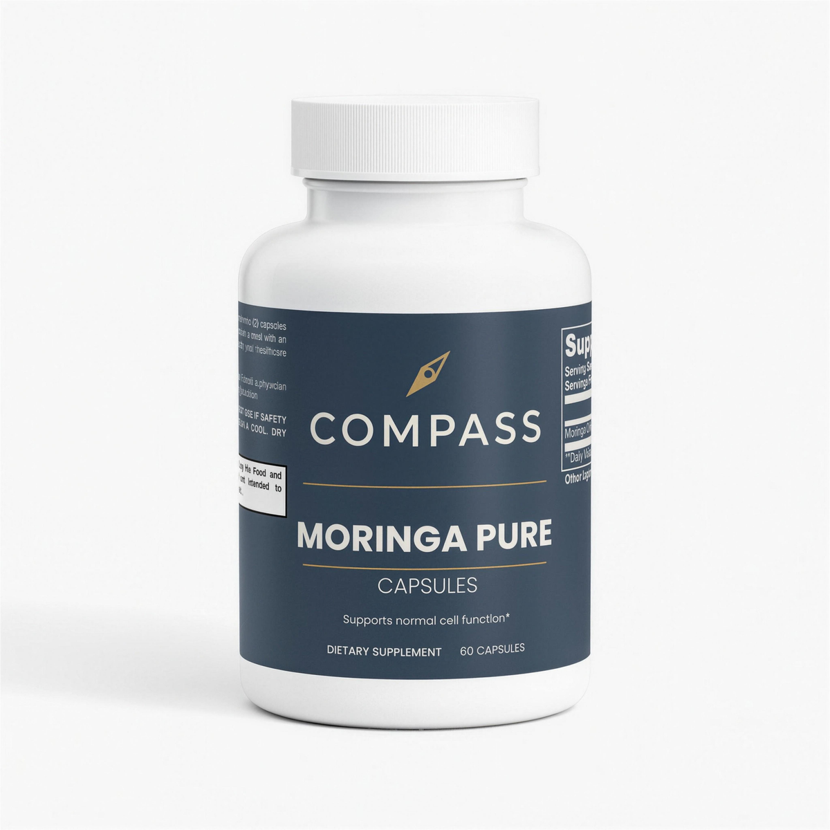 COMPASS Moringa Pure capsules, 30 servings (hero, 4K upscale v1)
