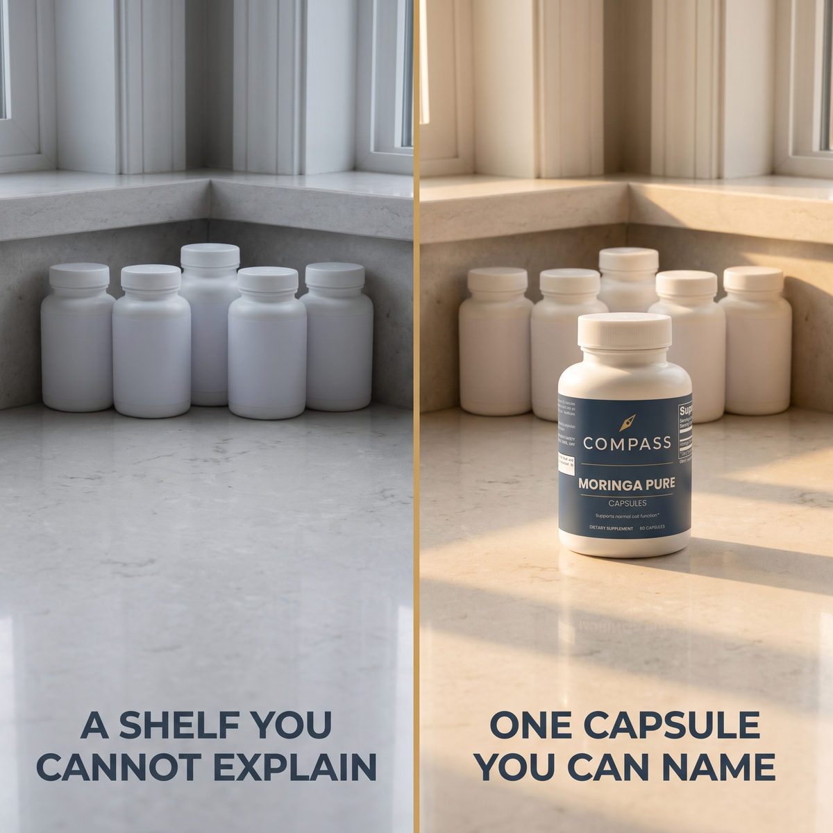 A shelf you cannot explain, one capsule you can name (v1)