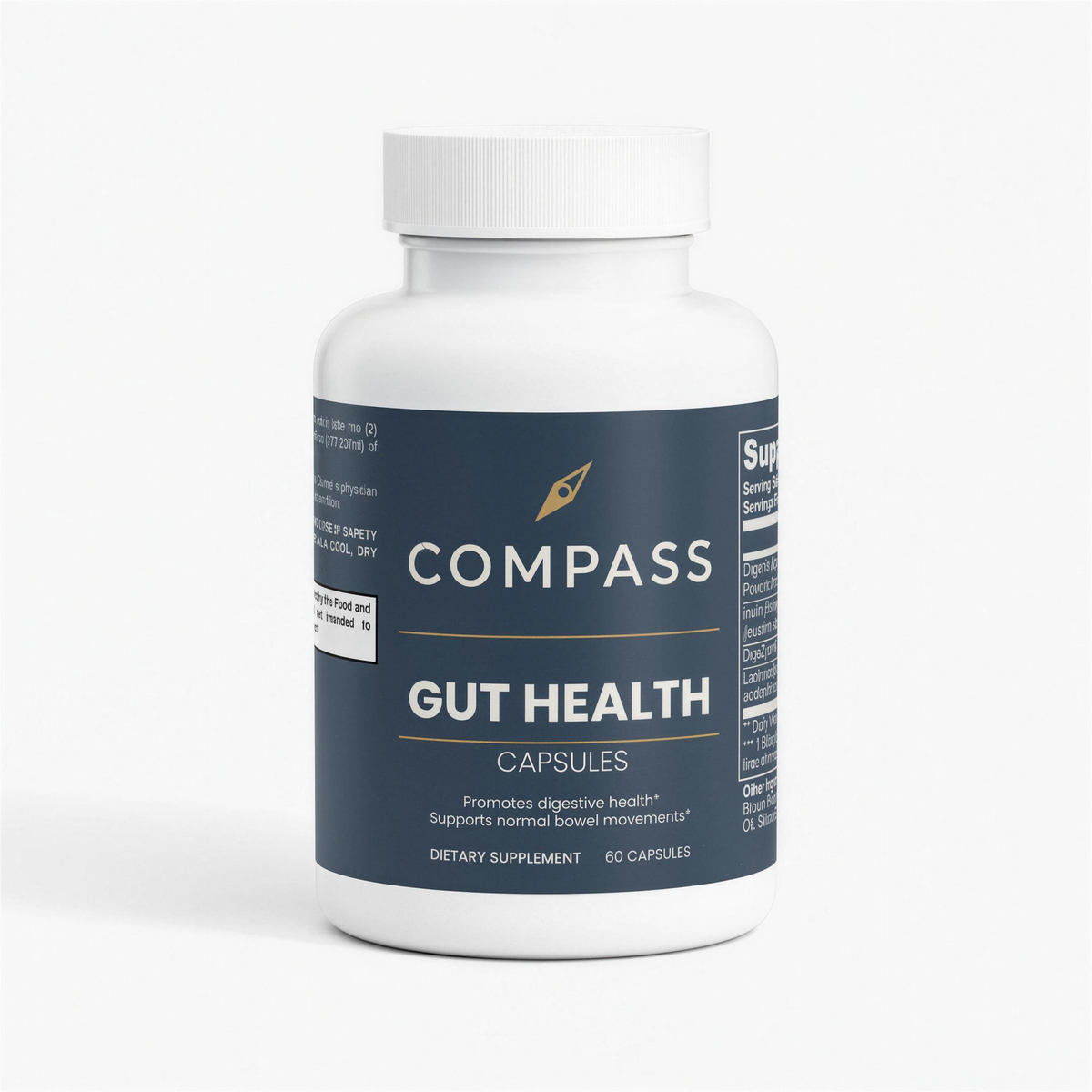 COMPASS Gut Health daily prebiotic and probiotic capsules, 30 servings - hero 4K - v2