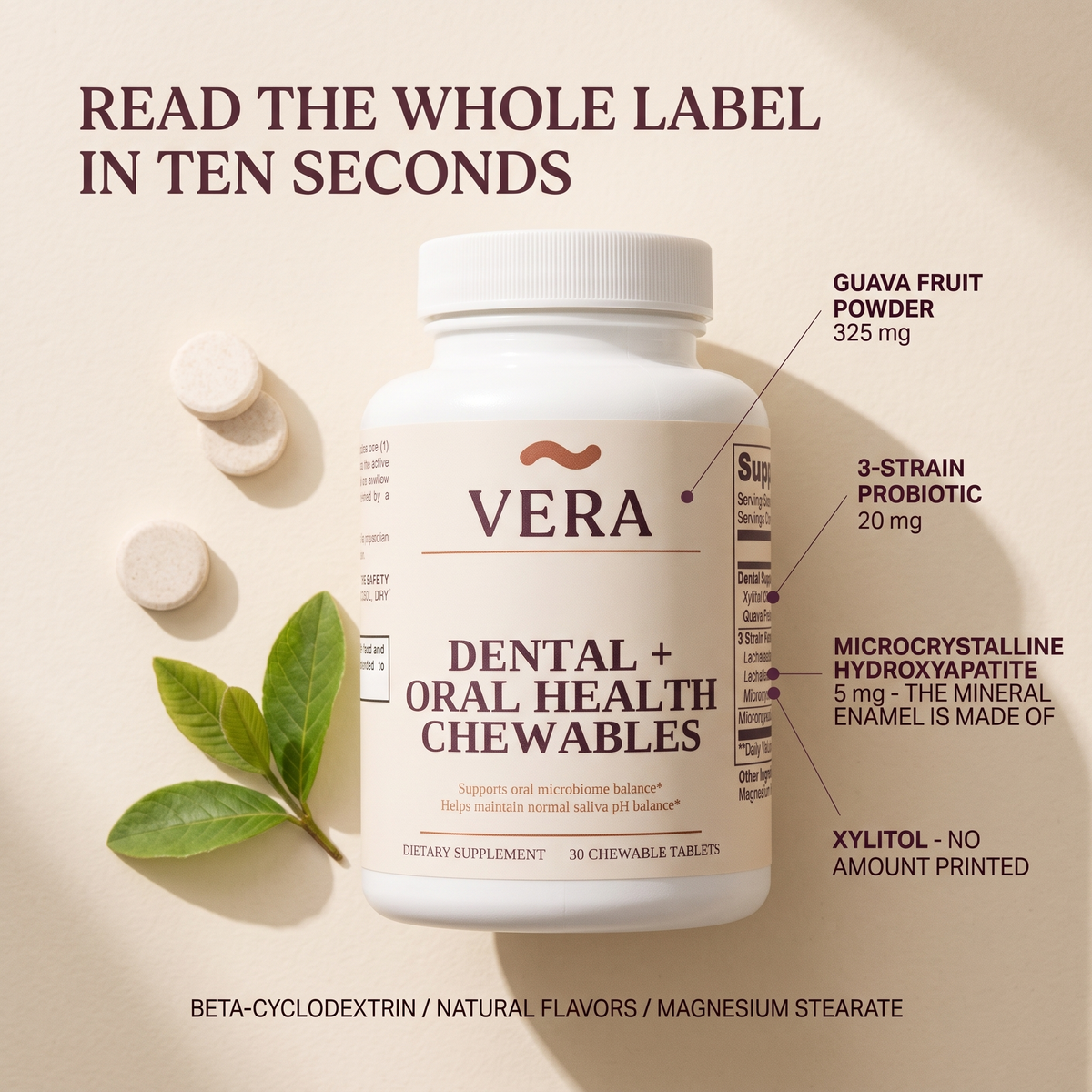 Read the whole label in ten seconds - label flat lay v1