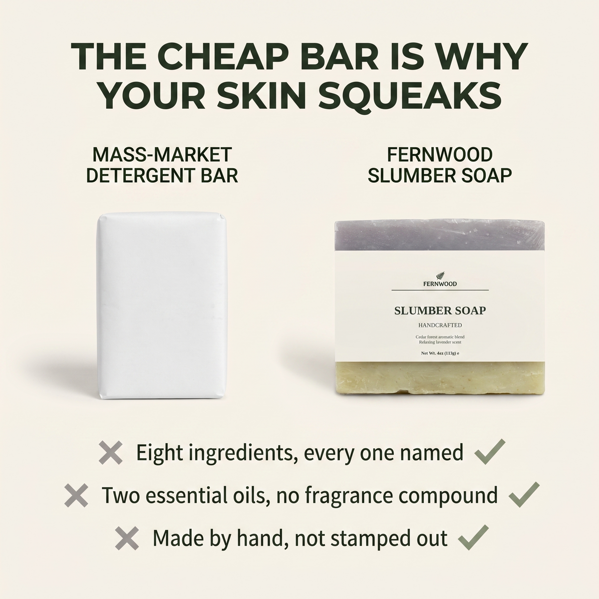 The cheap bar is why your skin squeaks - comparison (v1)
