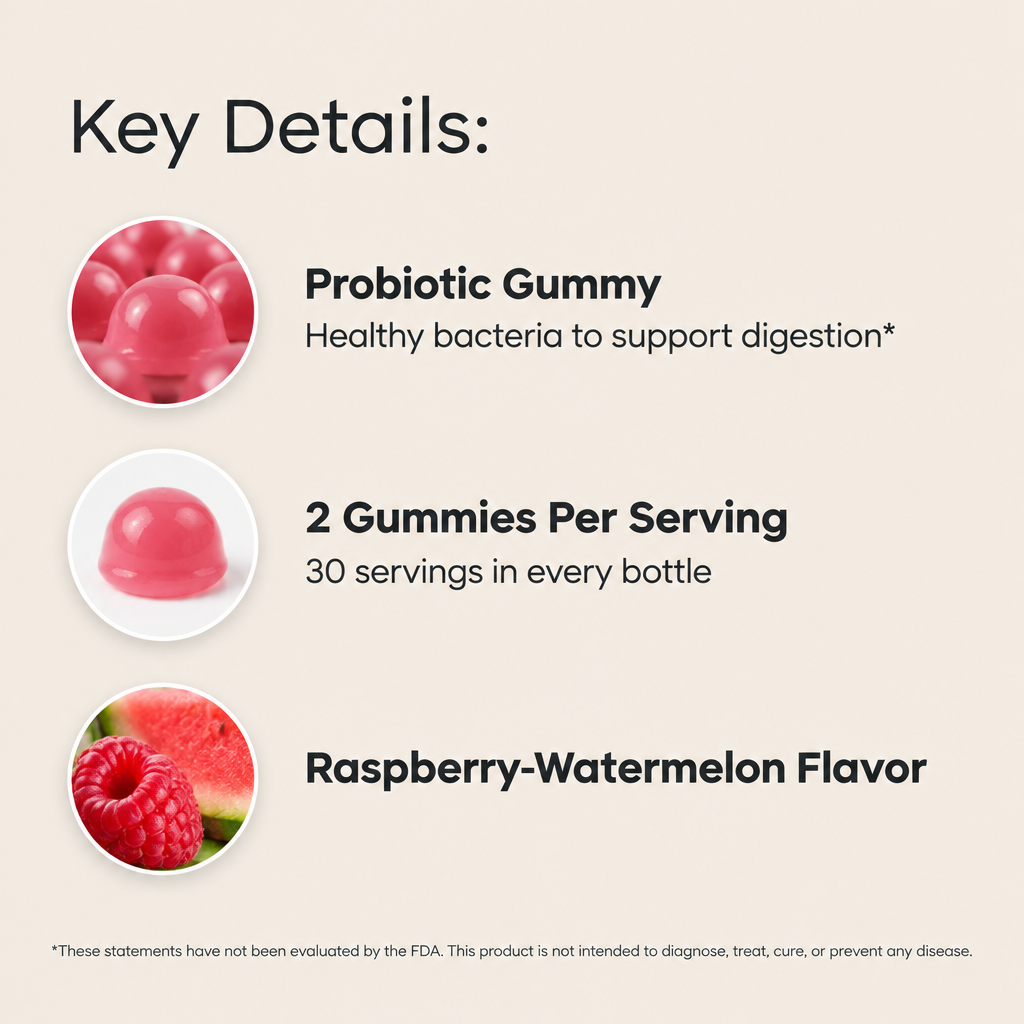 Key details - Probiotics Gummies